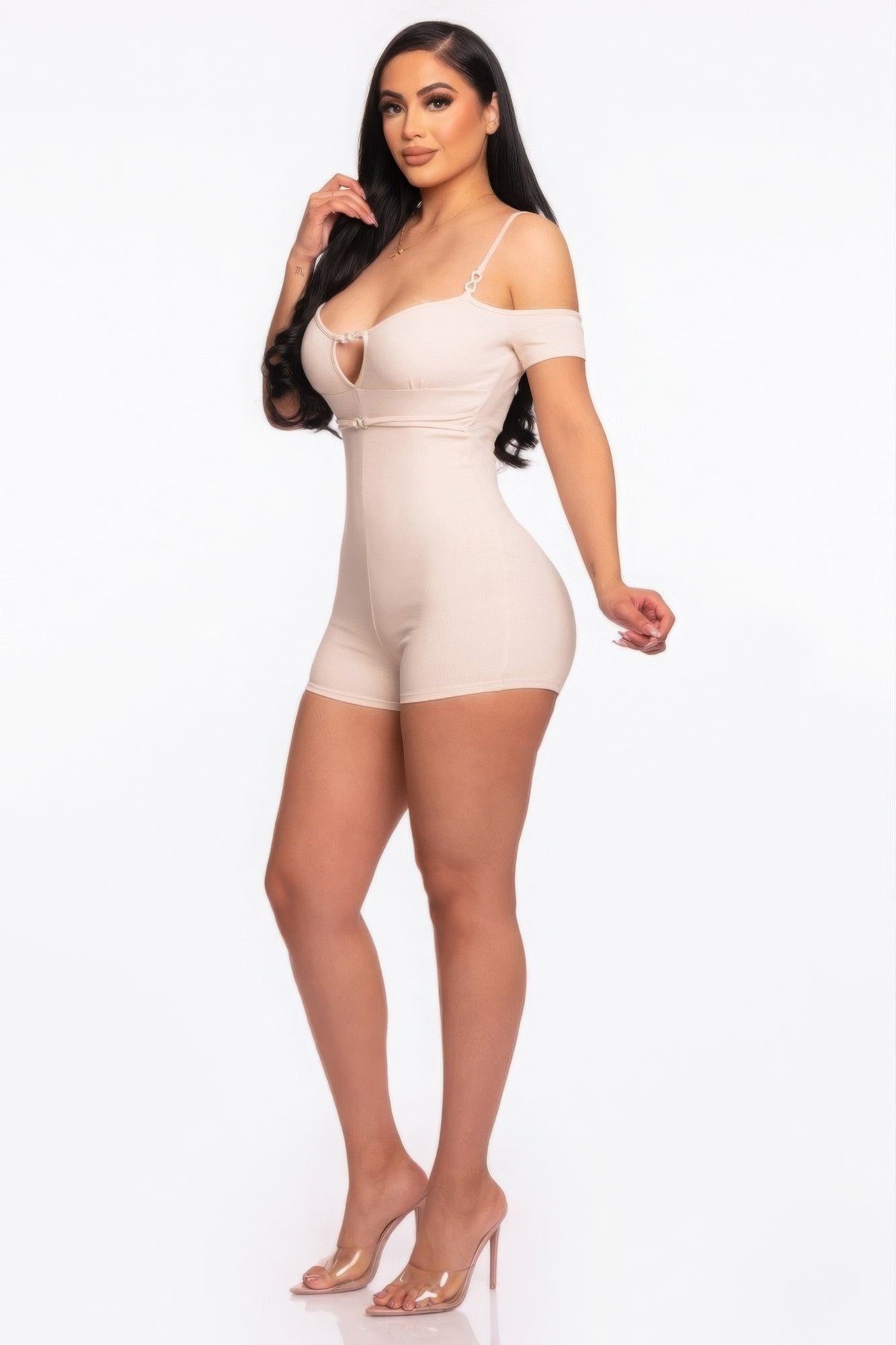 Infinity Off-shoulder Knitted Rompers product image