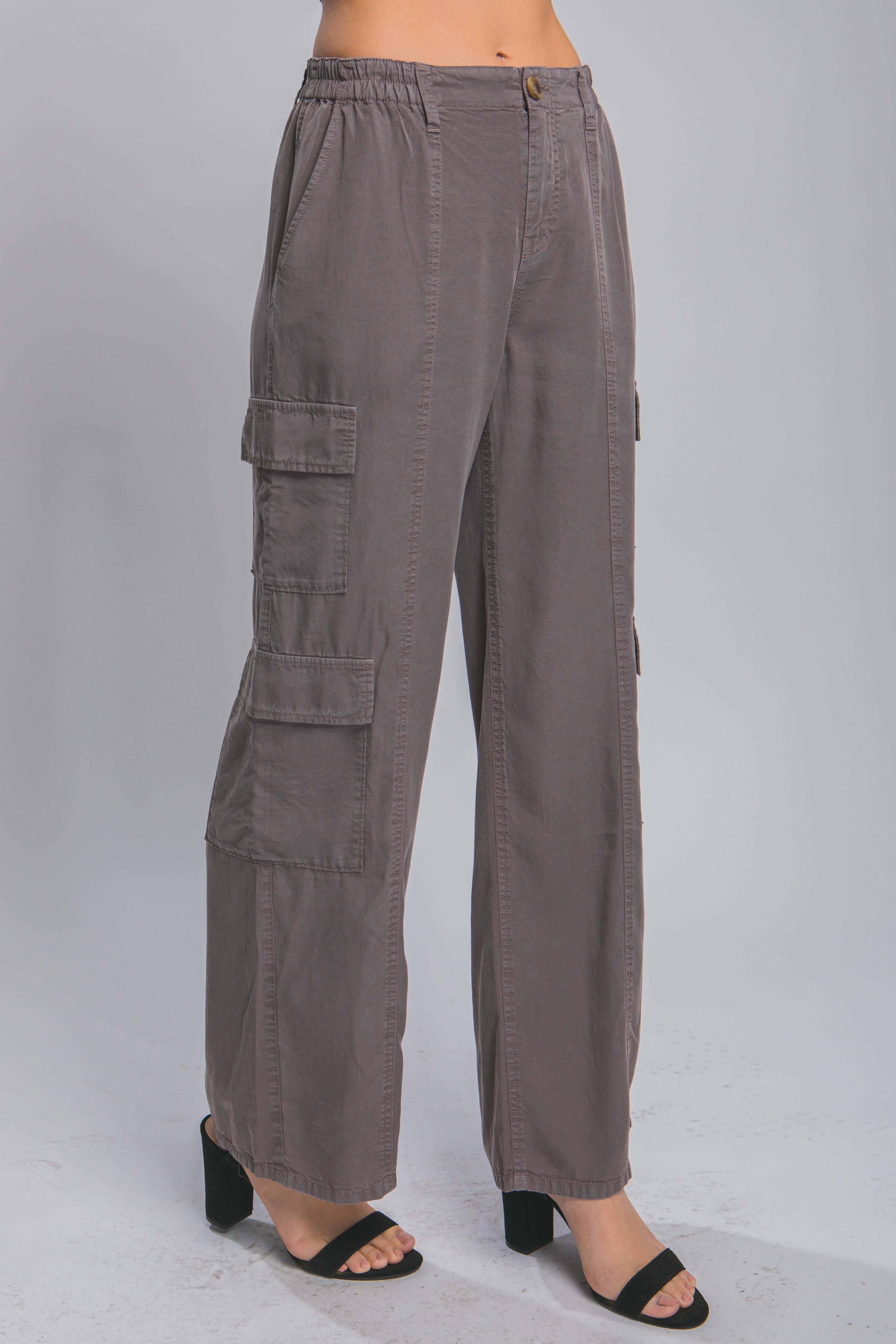 Full-length Tencel Pants With Cargo Pockets product image