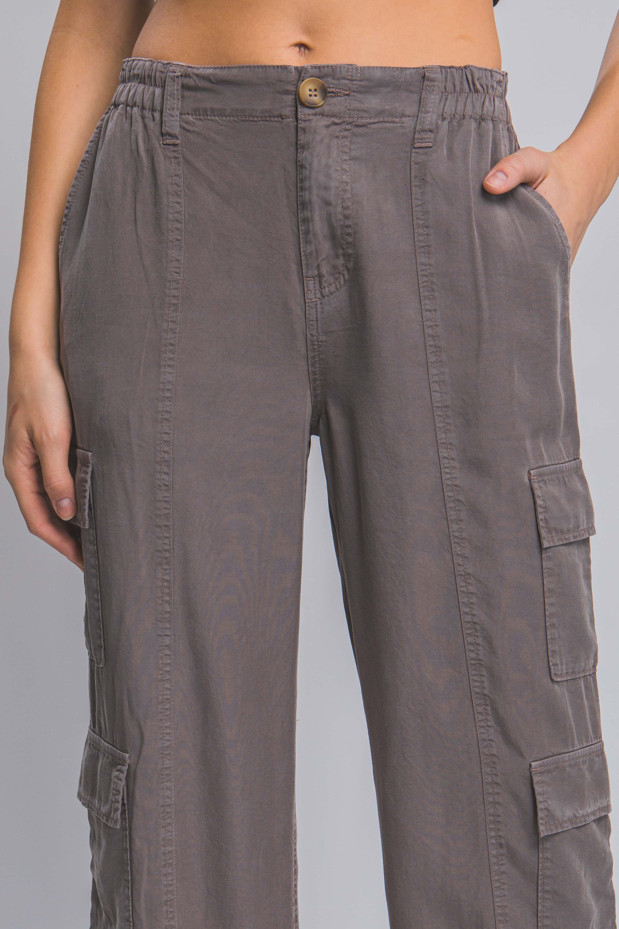 Full-length Tencel Pants With Cargo Pockets product image