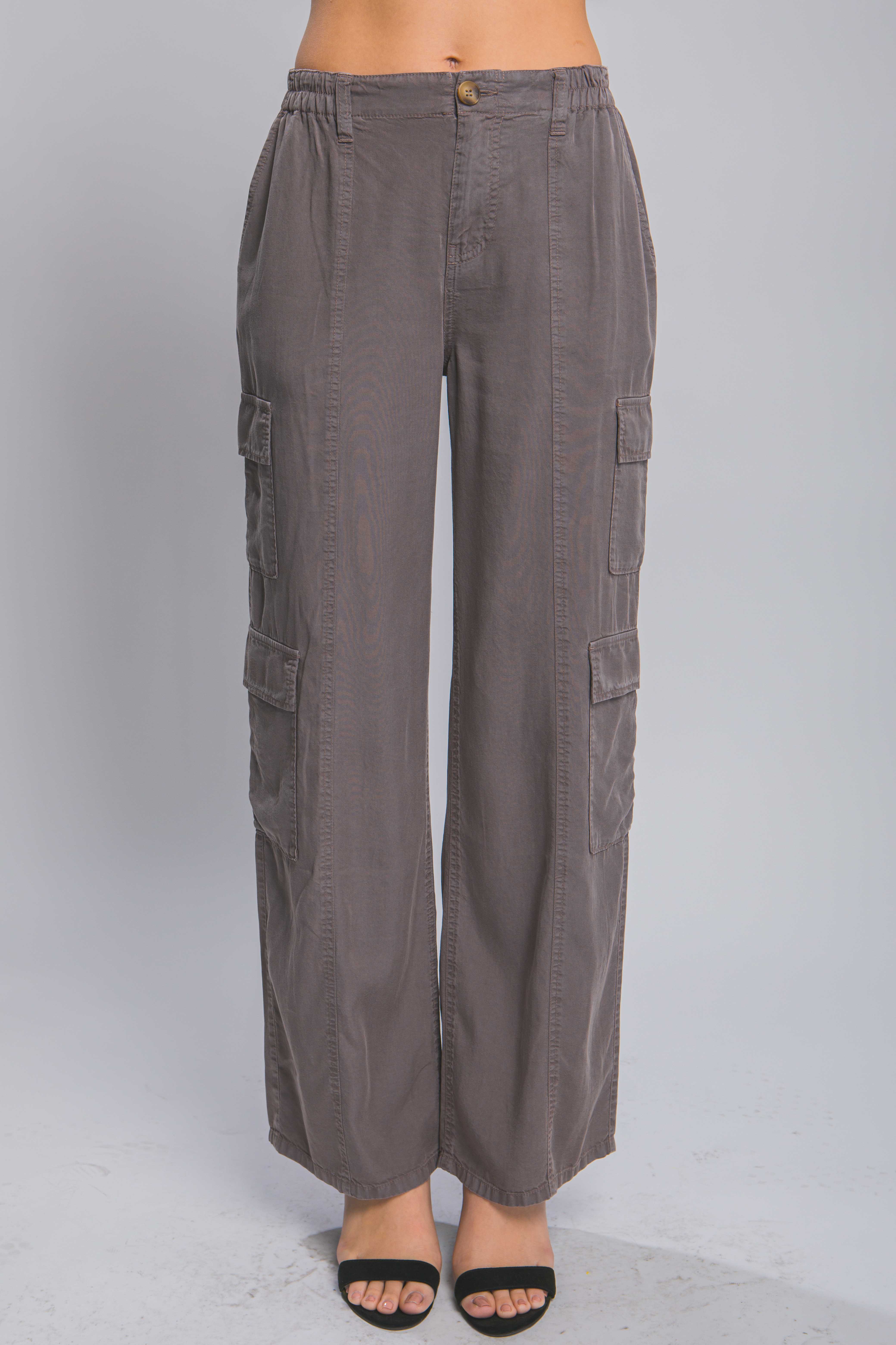 Full-length Tencel Pants With Cargo Pockets product image