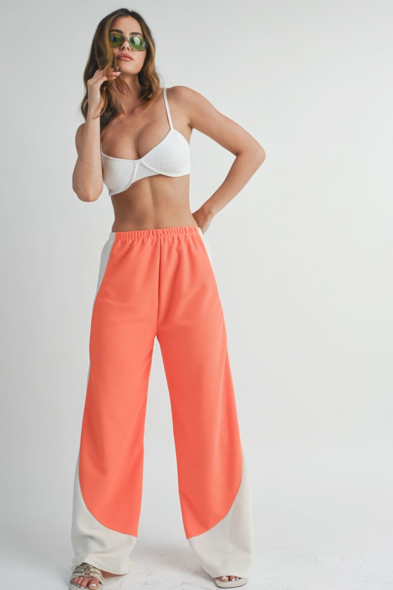 Two Toned Wide Leg Pants product image