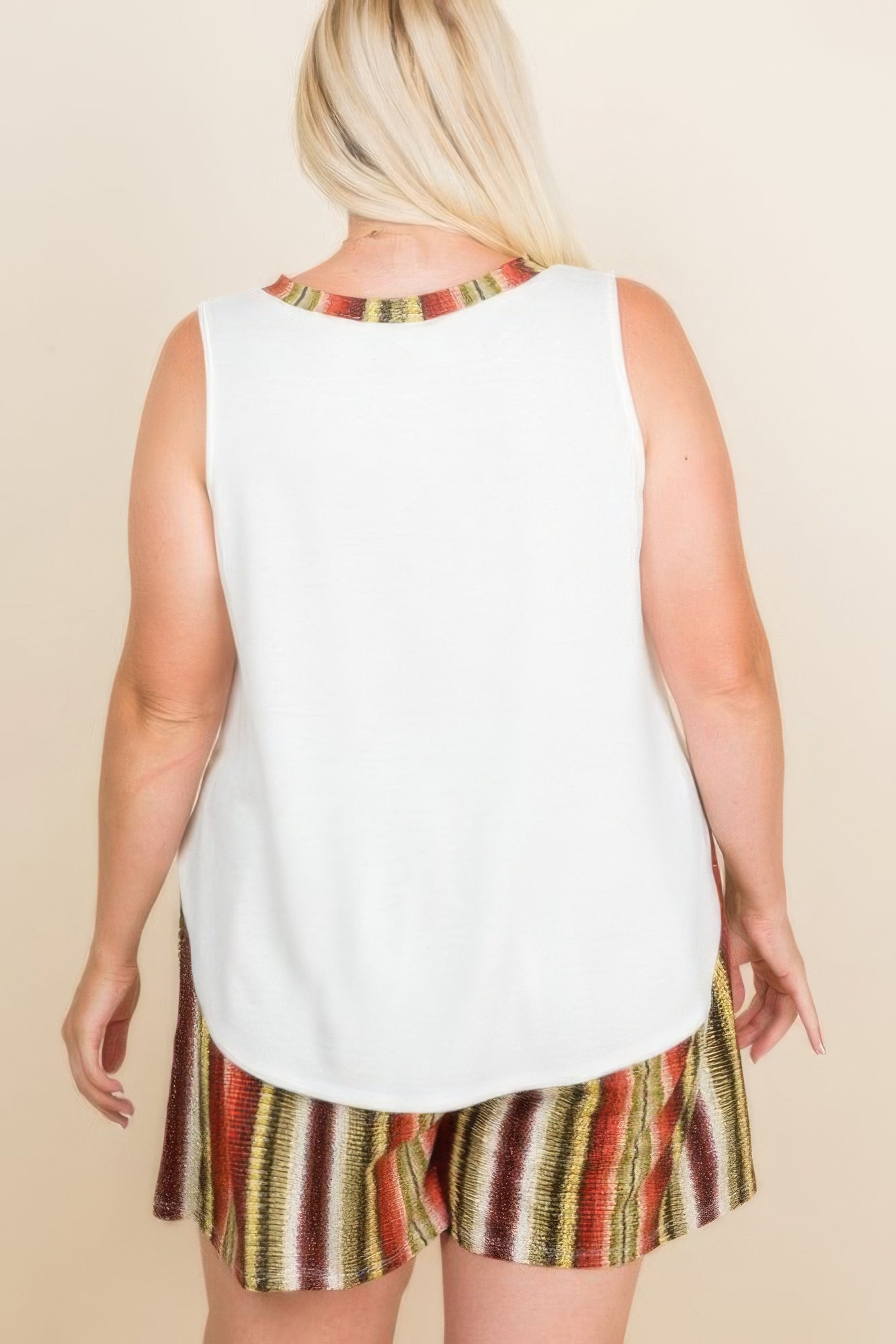 Plus Size Solid Sleeveless French Terry Tank Top product image