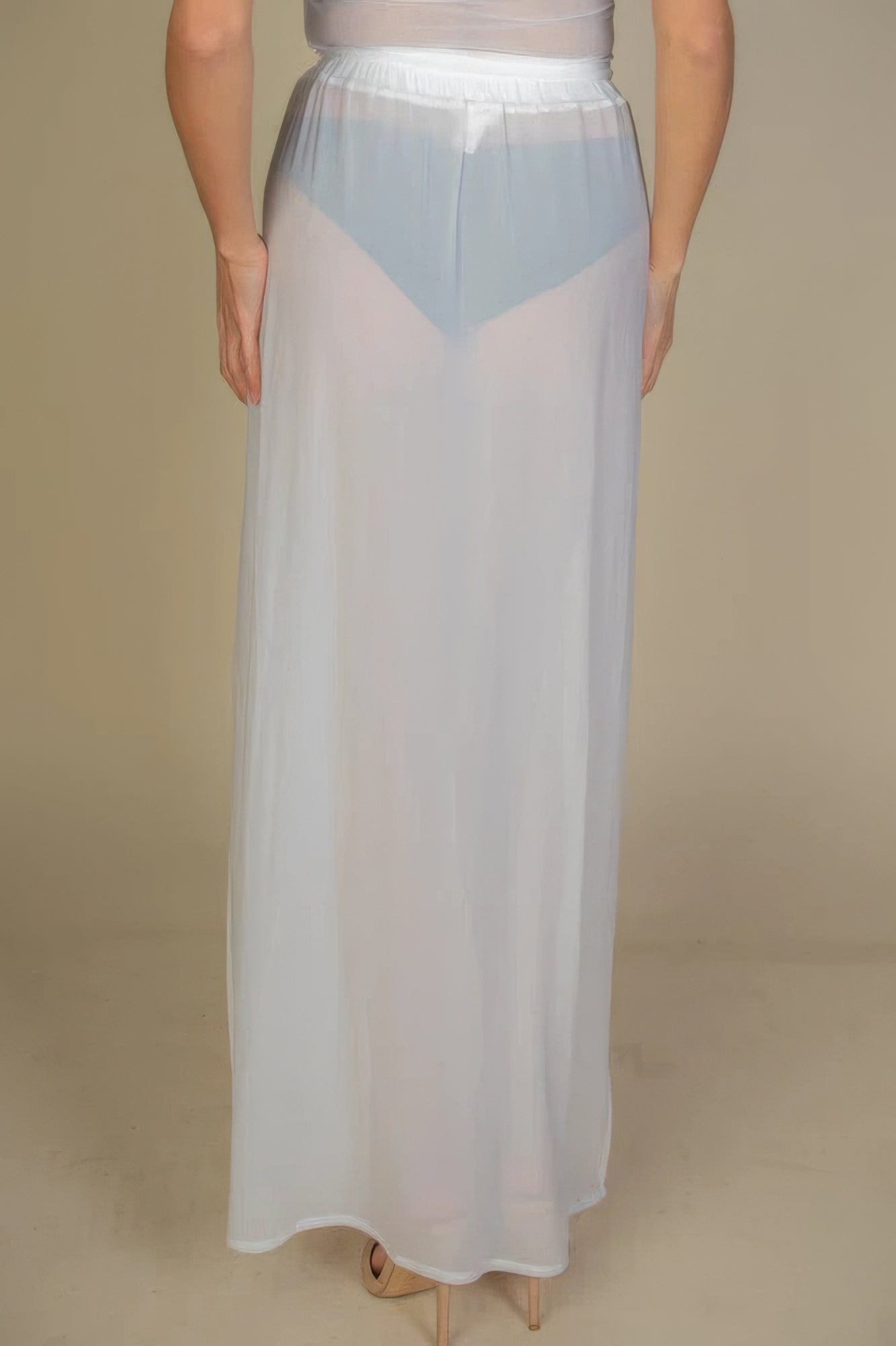 High Split Mesh Sheer Maxi Skirt product image