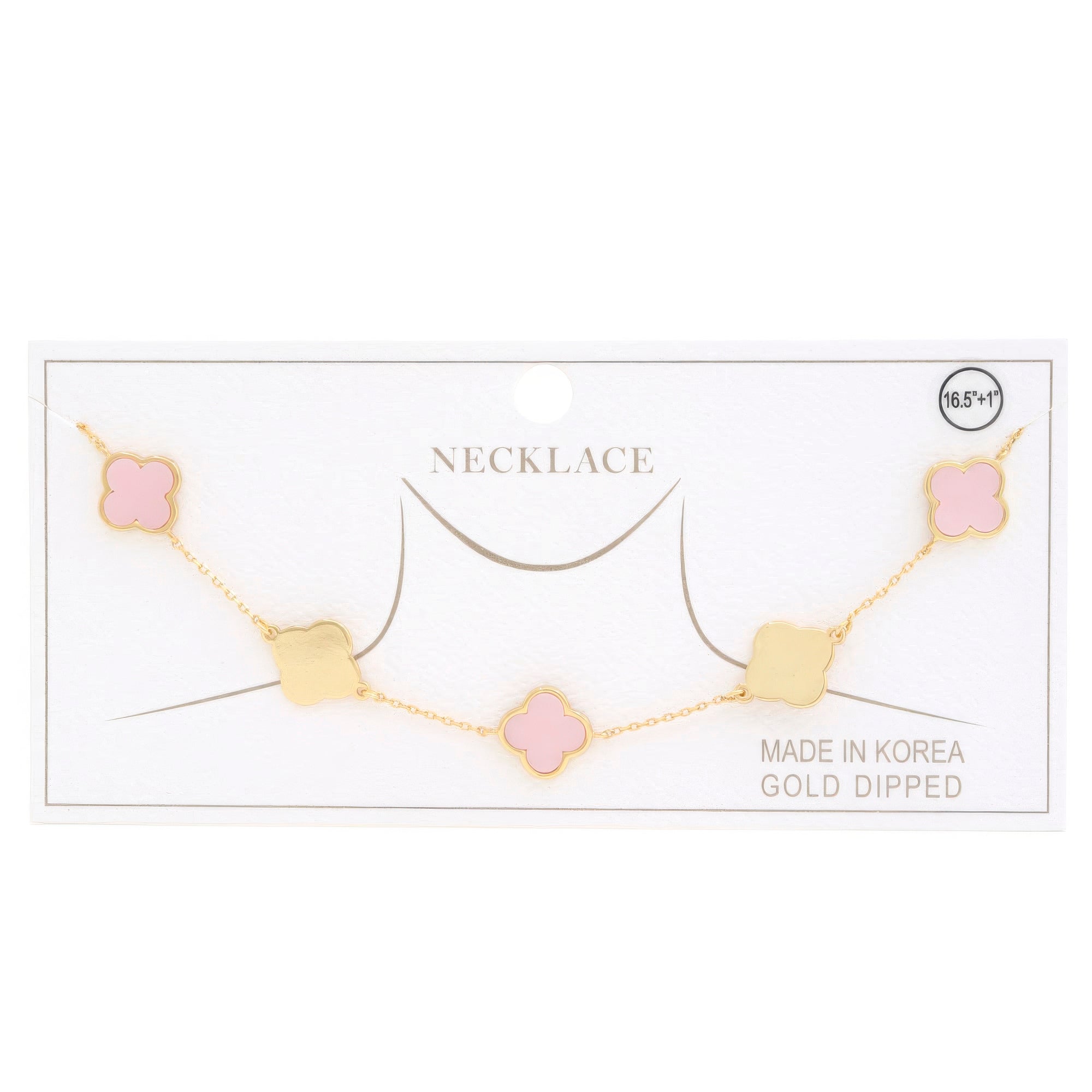Clover Charm Station Gold Dipped Necklace product image