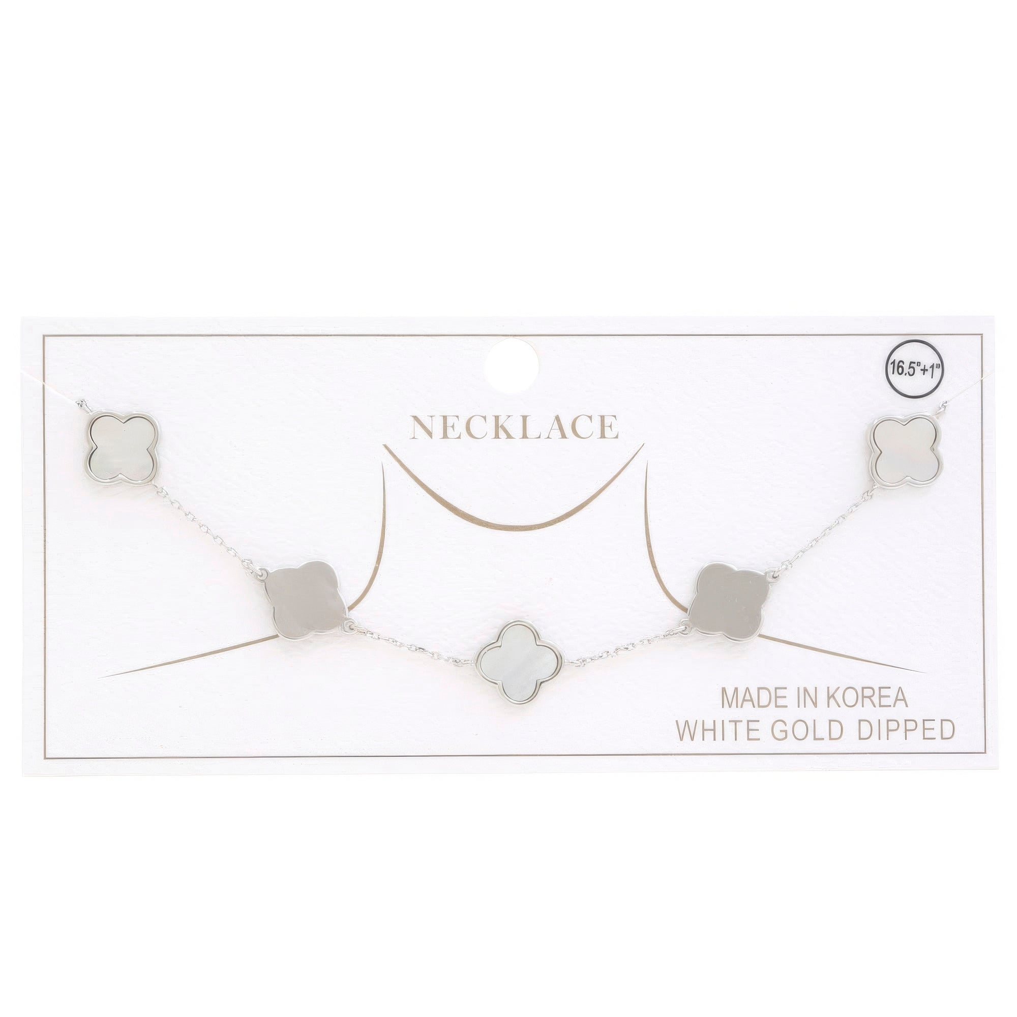 Clover Charm Station Gold Dipped Necklace product image