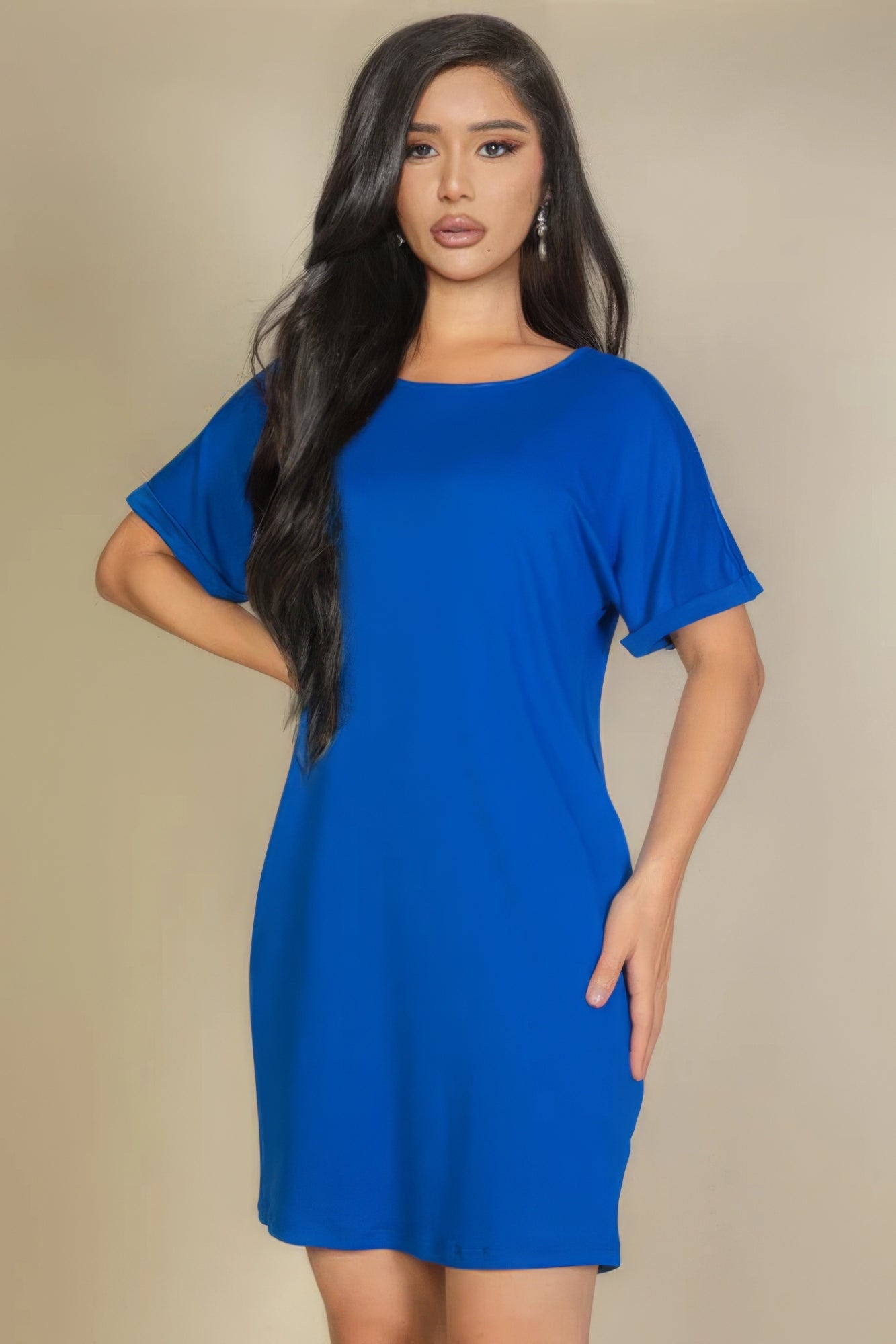 Side Pocket Double Folded Mini Dress product image