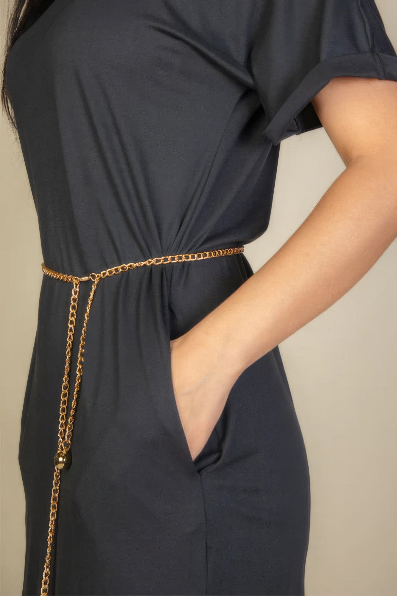Side Pocket Double Folded Mini Dress product image