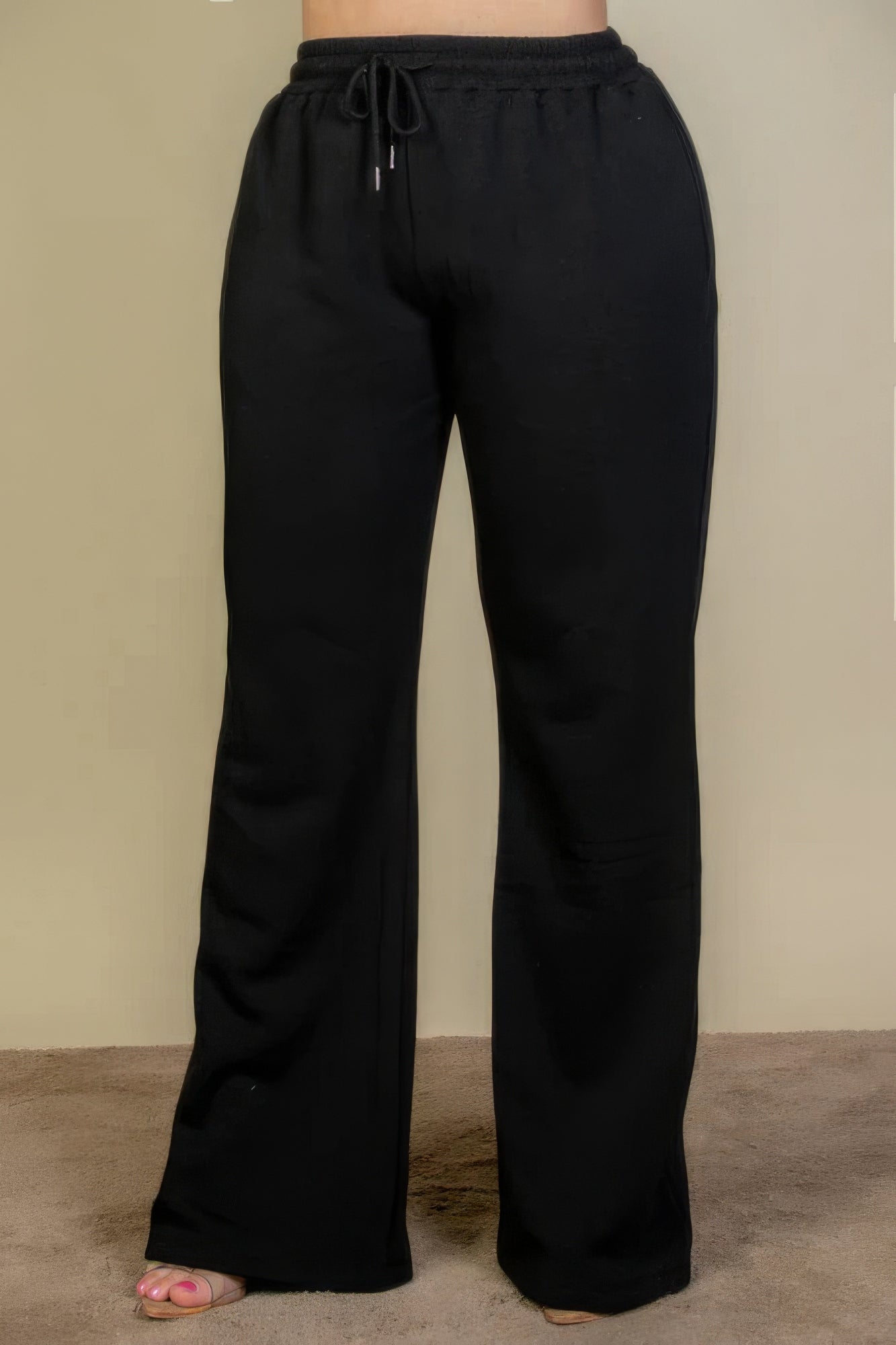 Plus Size Drawstring Waist Slant Pocket Sweatpants product image