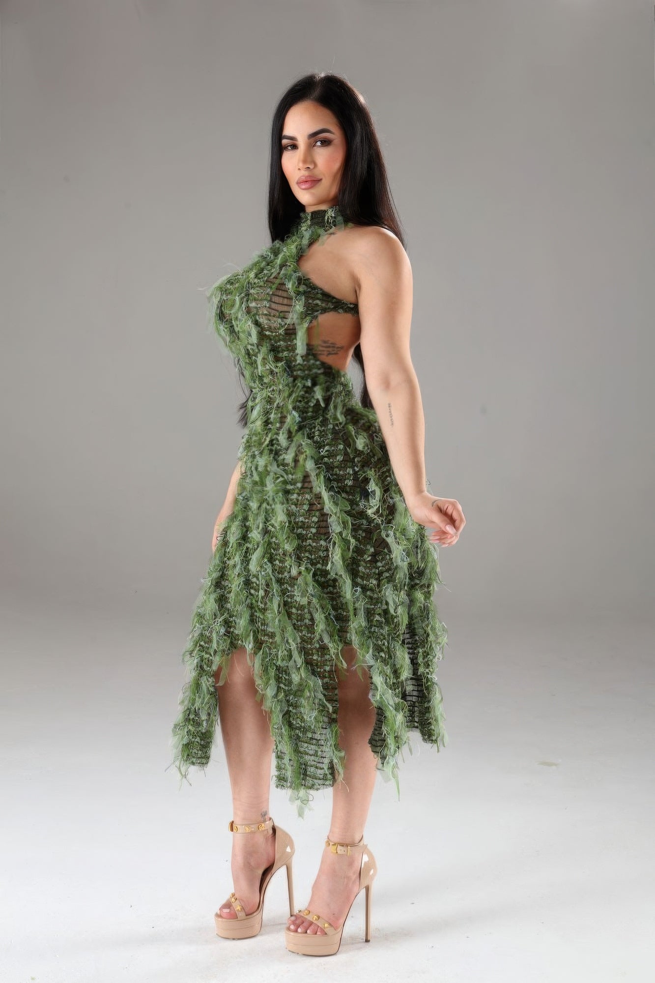 Halter Ruffled Dress product image