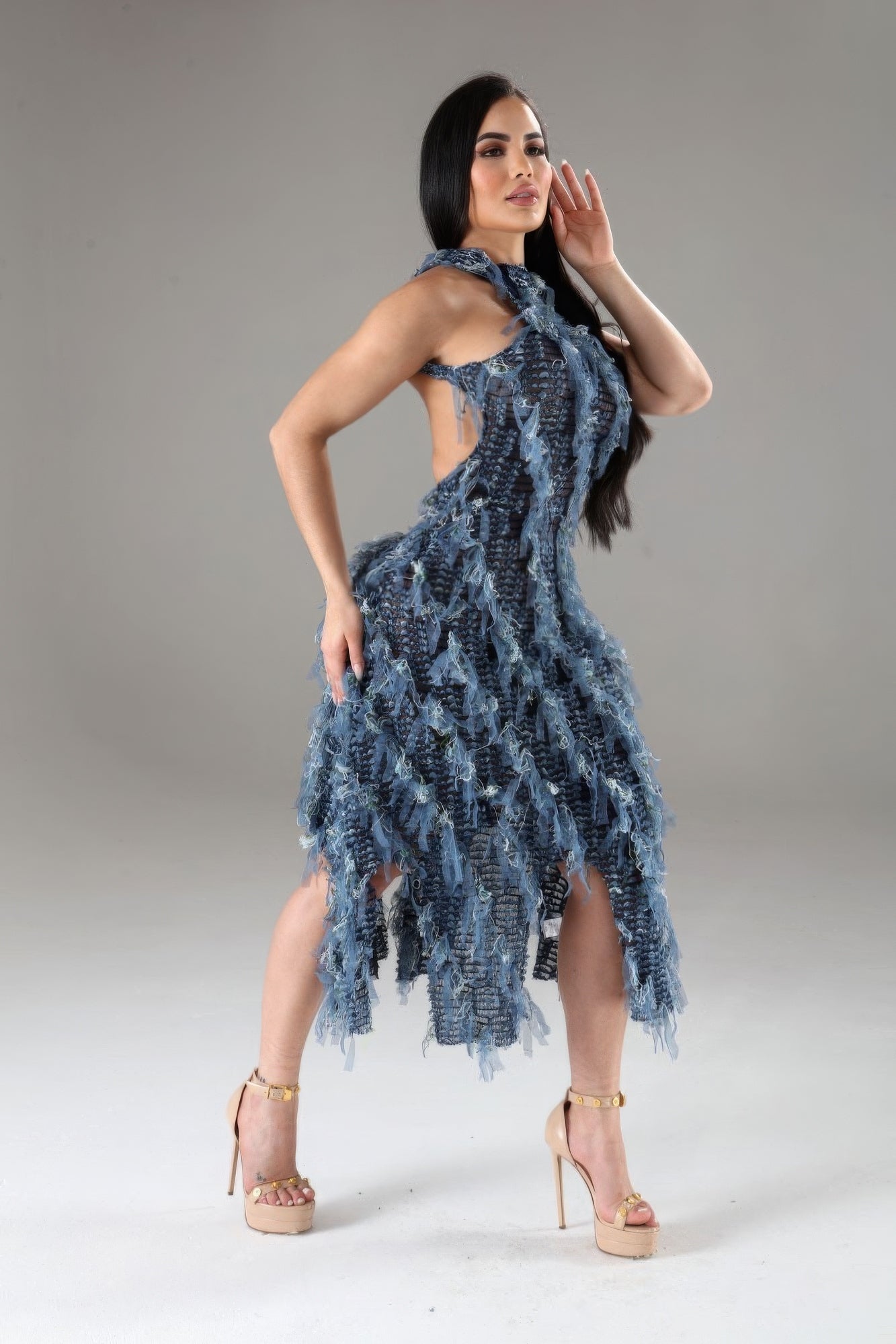 Halter Ruffled Dress product image
