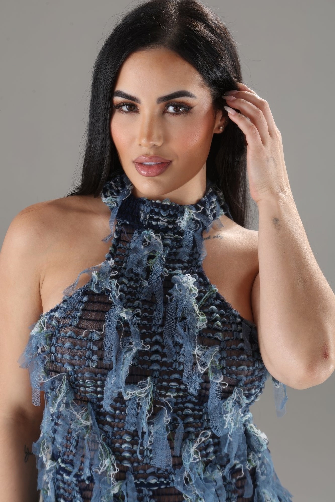 Halter Ruffled Dress product image