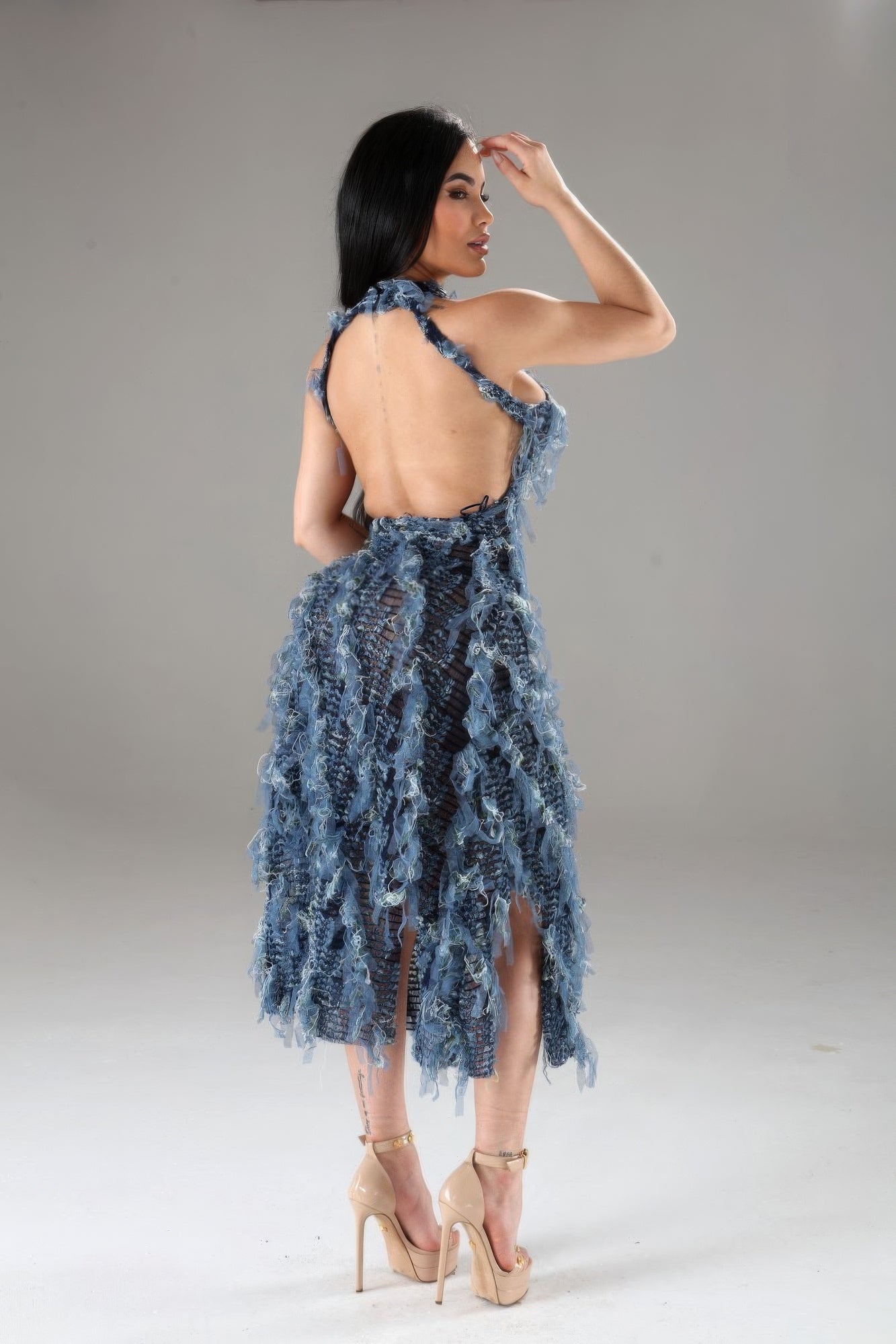Halter Ruffled Dress product image