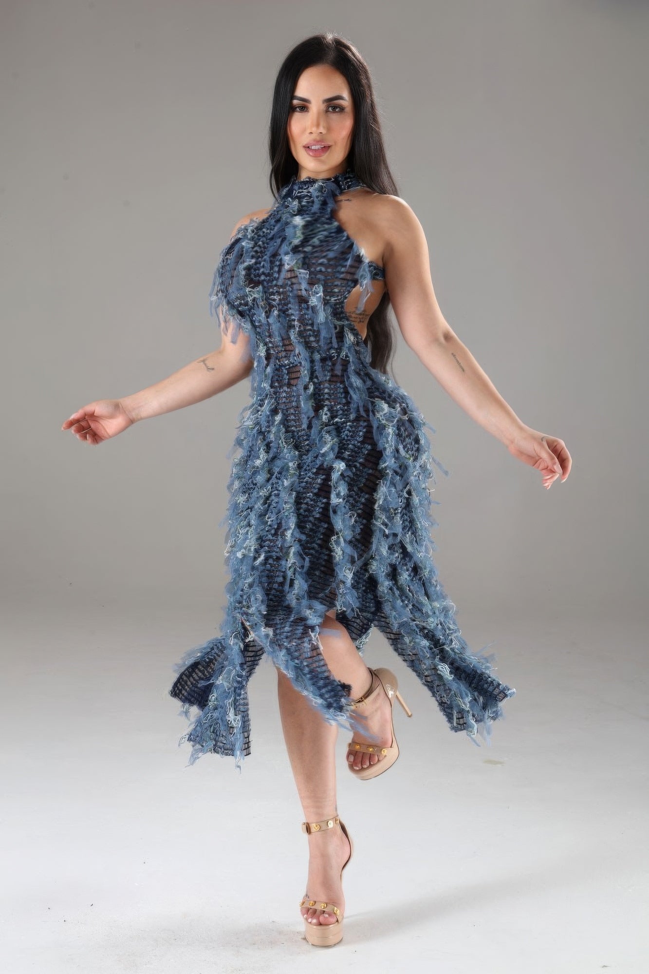 Halter Ruffled Dress product image