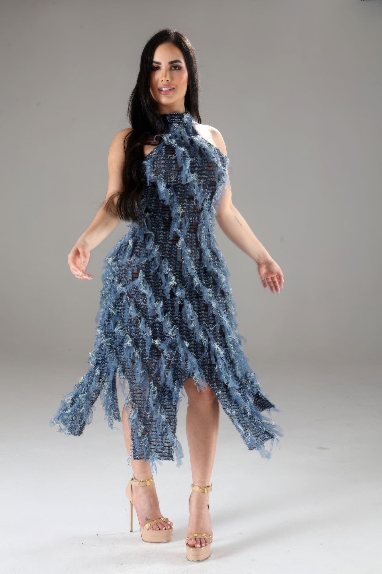 Halter Ruffled Dress product image