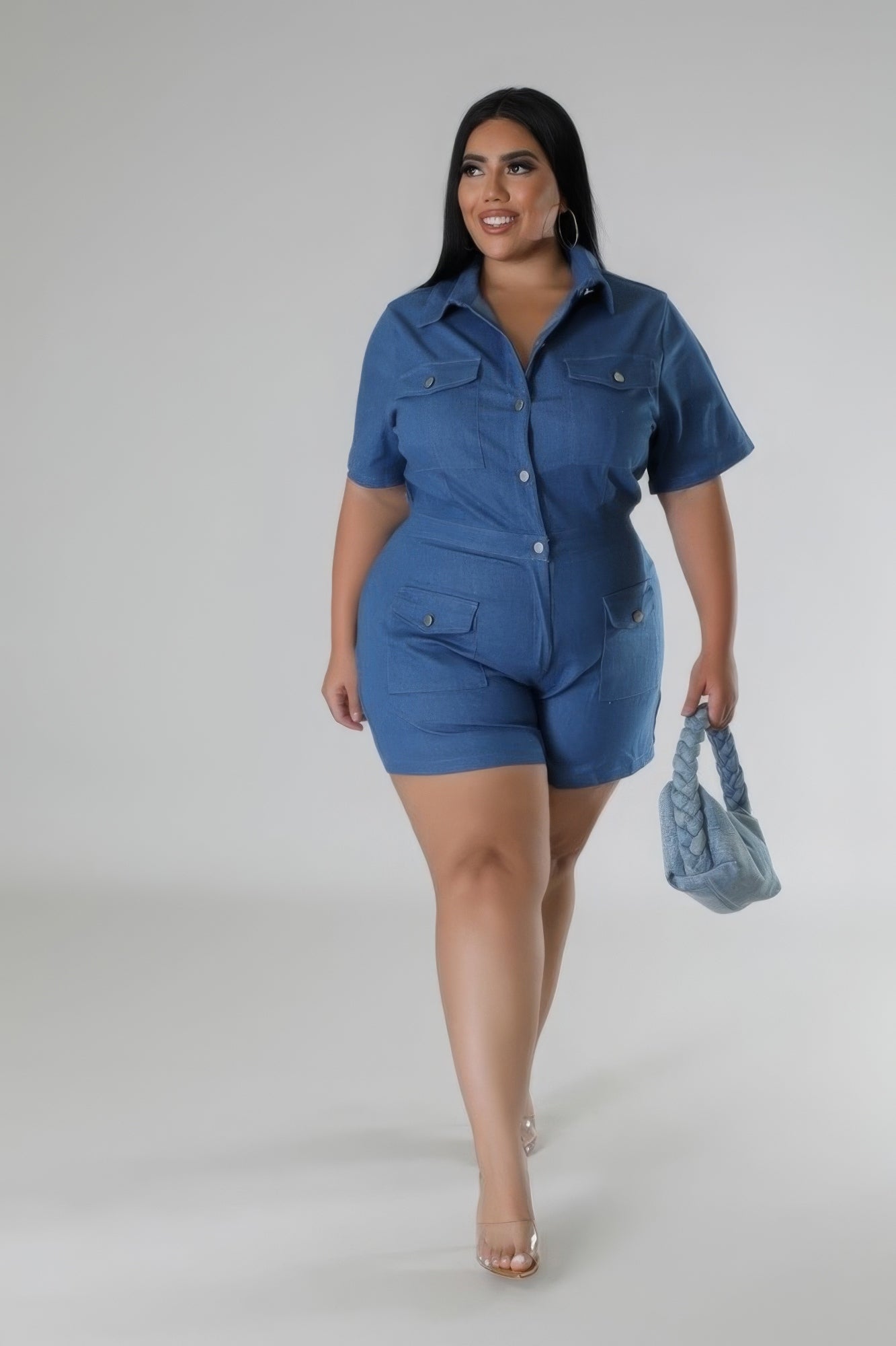 Semi-stretch Romper product image