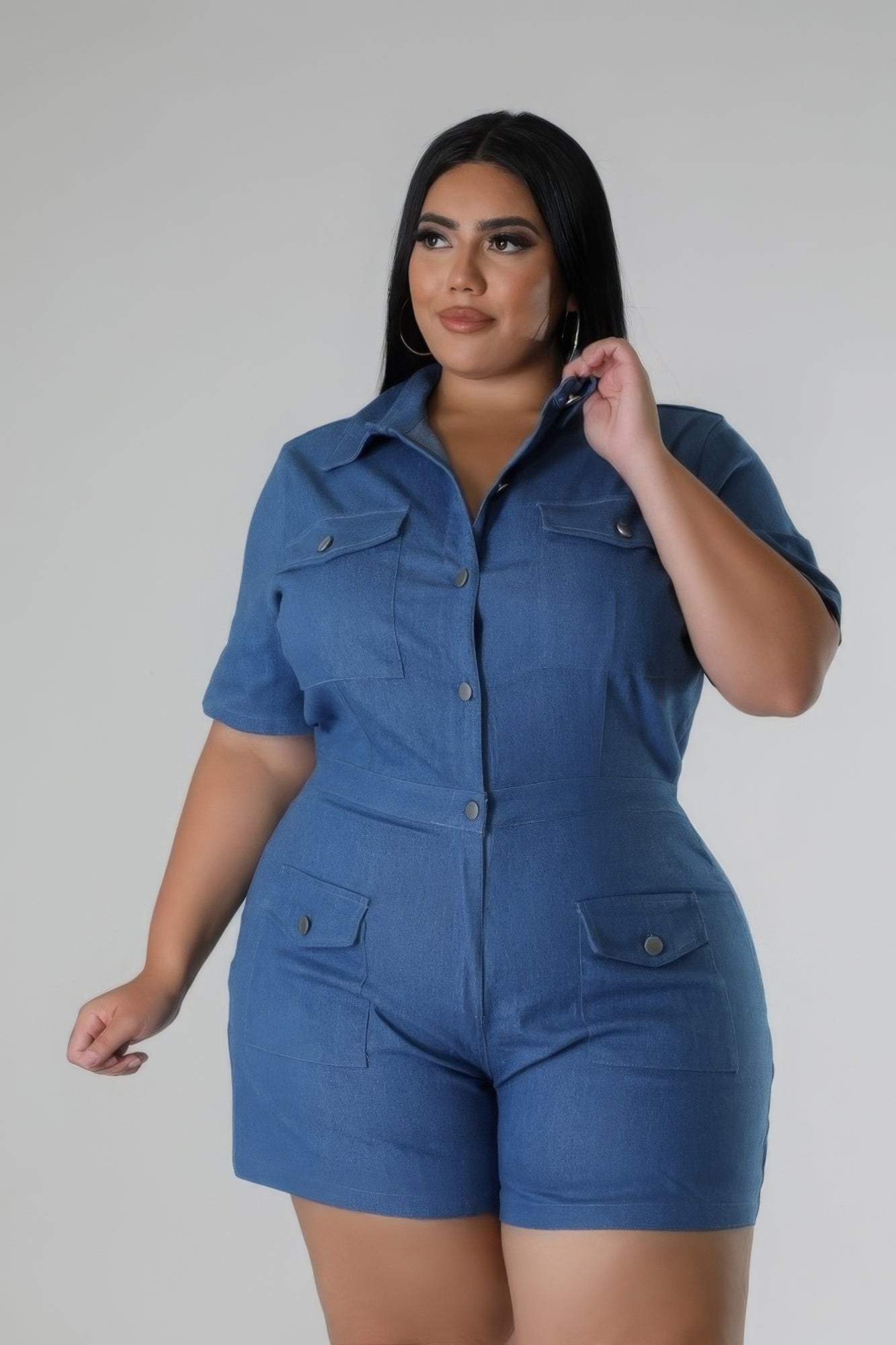 Semi-stretch Romper product image