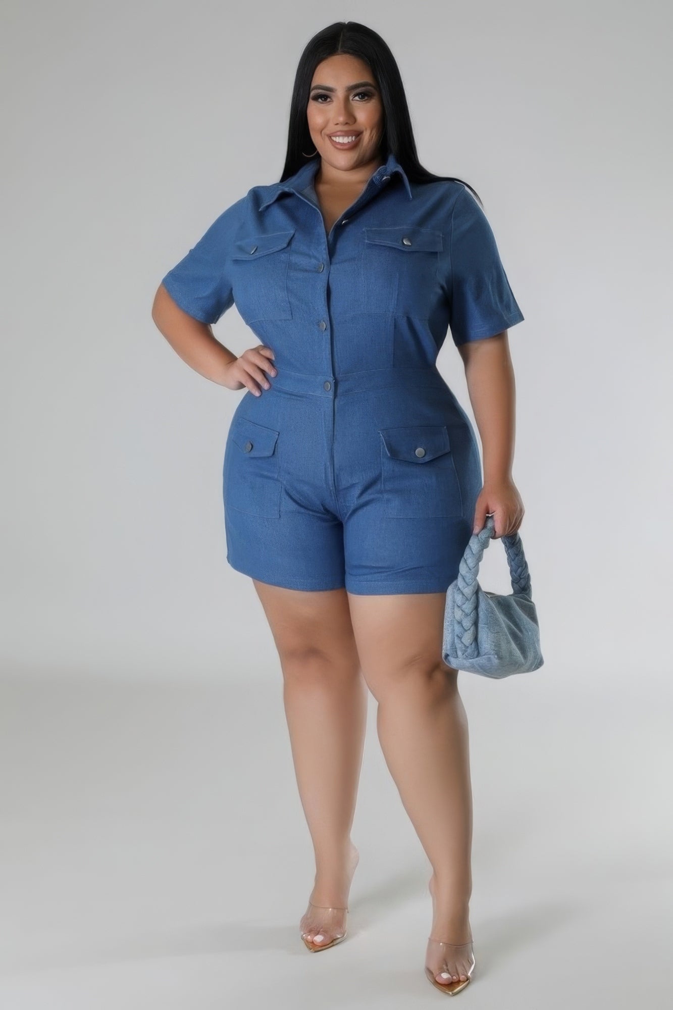 Semi-stretch Romper product image