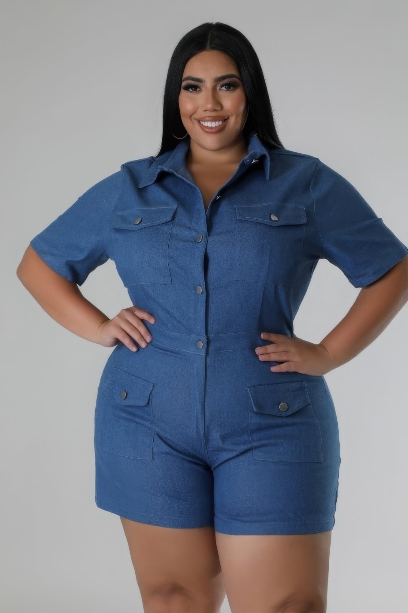 Semi-stretch Romper product image