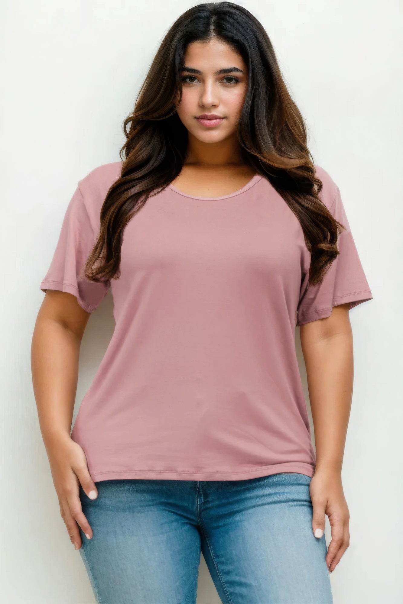 Plus Size Basic Short Sleeve T-shirt product image