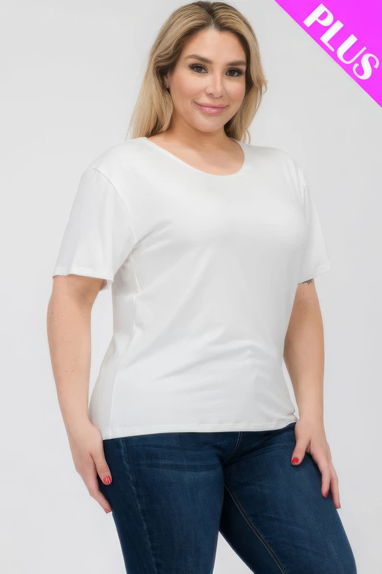 Plus Size Basic Short Sleeve T-shirt product image