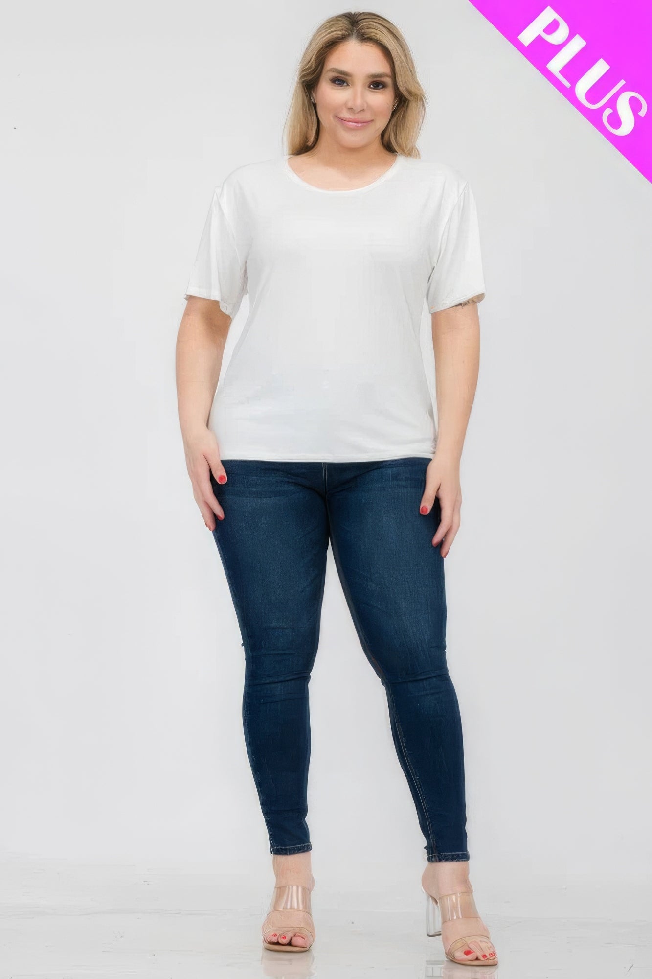 Plus Size Basic Short Sleeve T-shirt product image