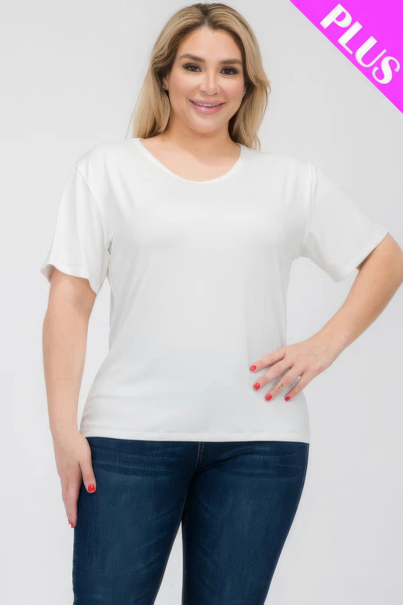 Plus Size Basic Short Sleeve T-shirt product image