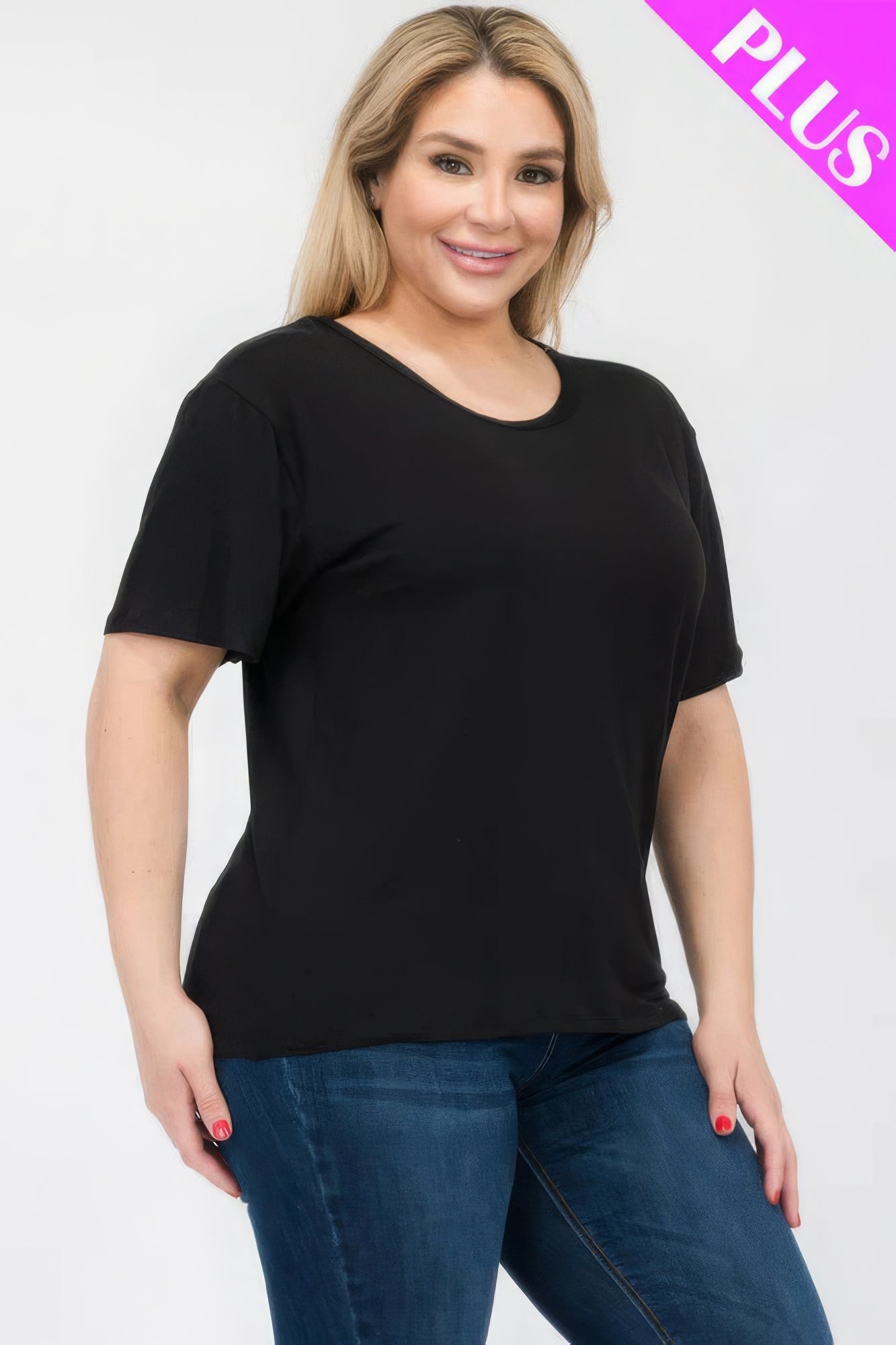 Plus Size Basic Short Sleeve T-shirt product image