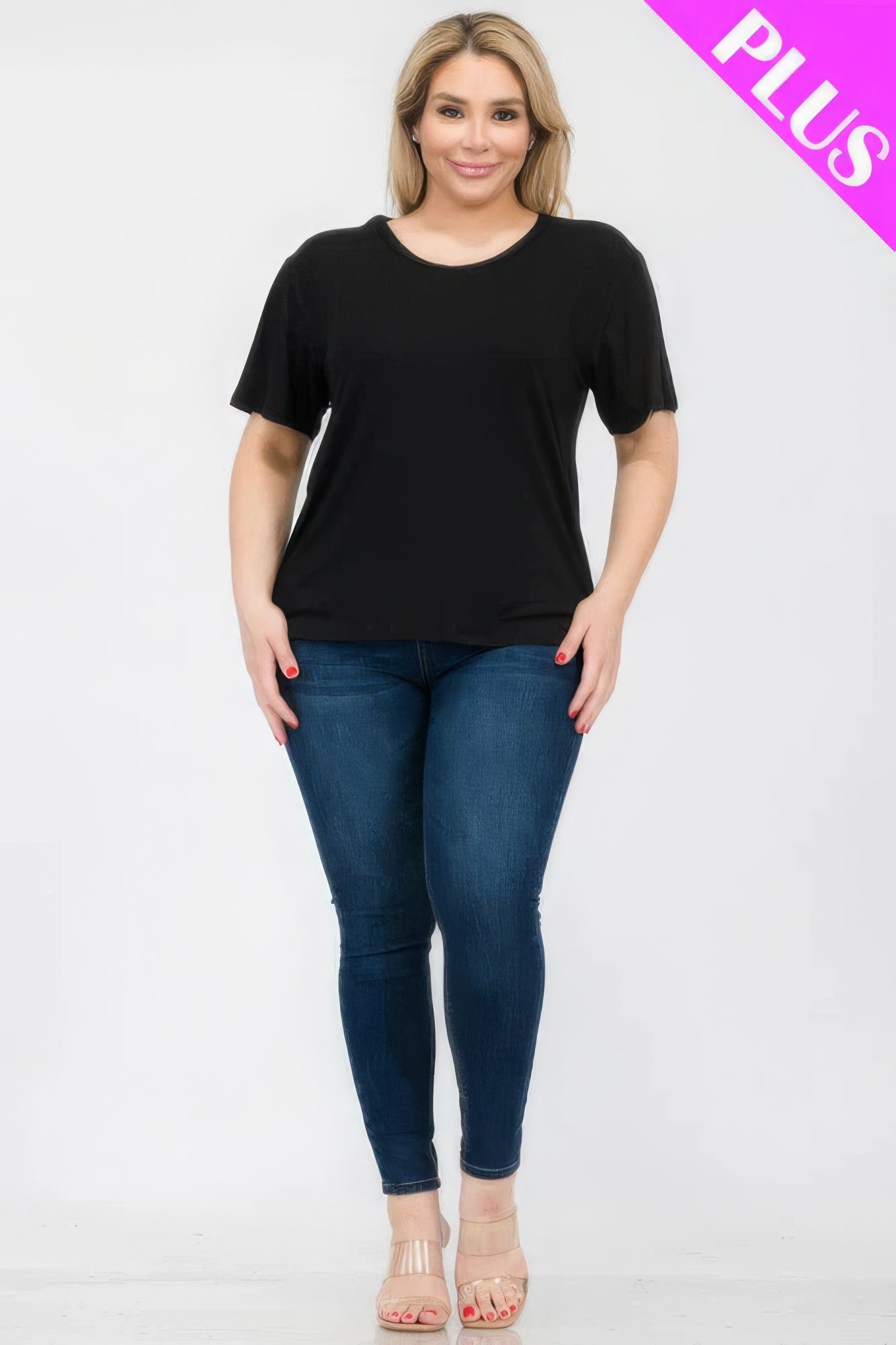 Plus Size Basic Short Sleeve T-shirt product image