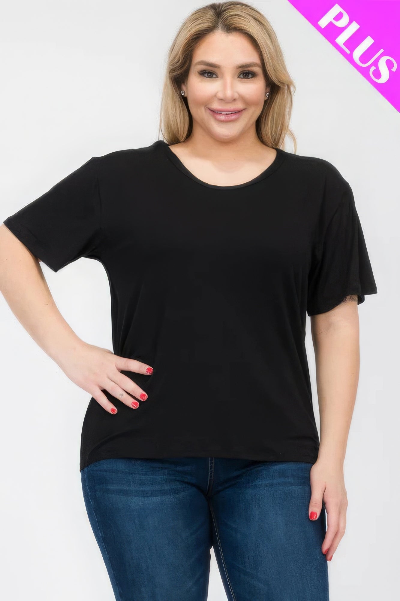 Plus Size Basic Short Sleeve T-shirt product image