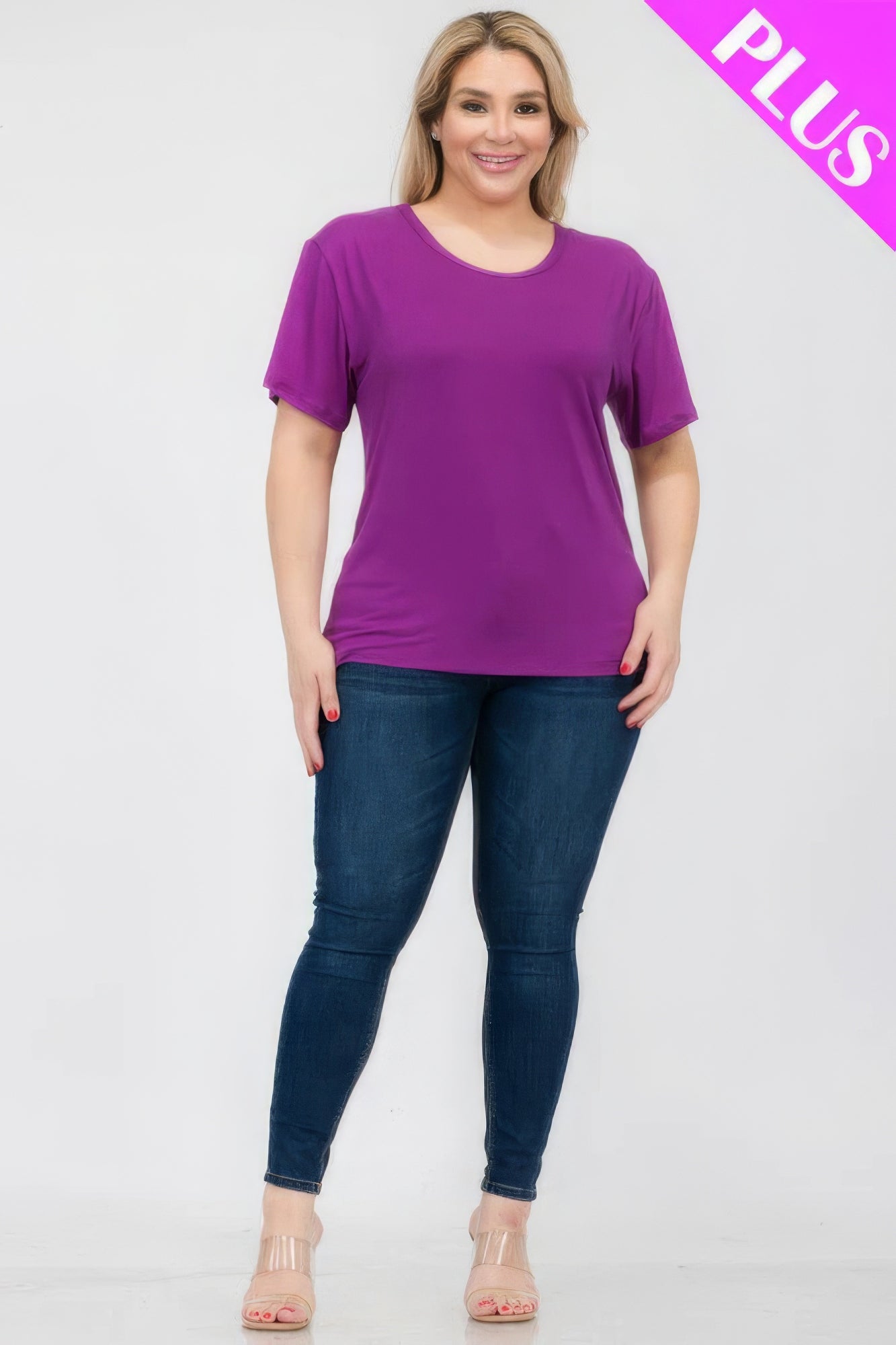 Plus Size Basic Short Sleeve T-shirt product image