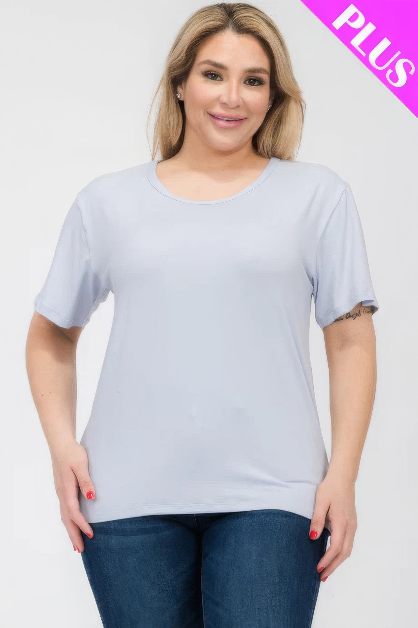 Plus Size Basic Short Sleeve T-shirt product image