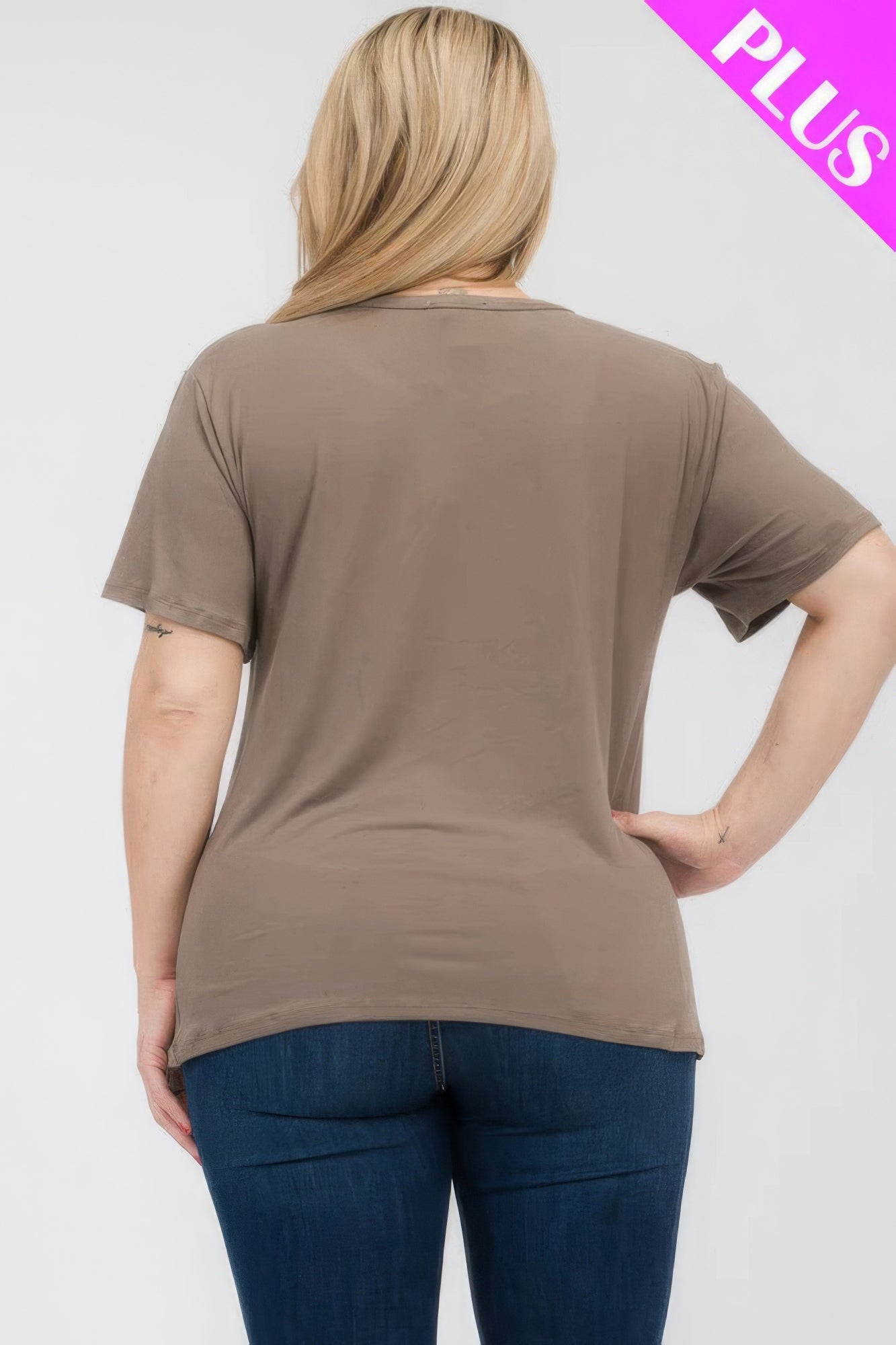 Plus Size Basic Short Sleeve T-shirt product image