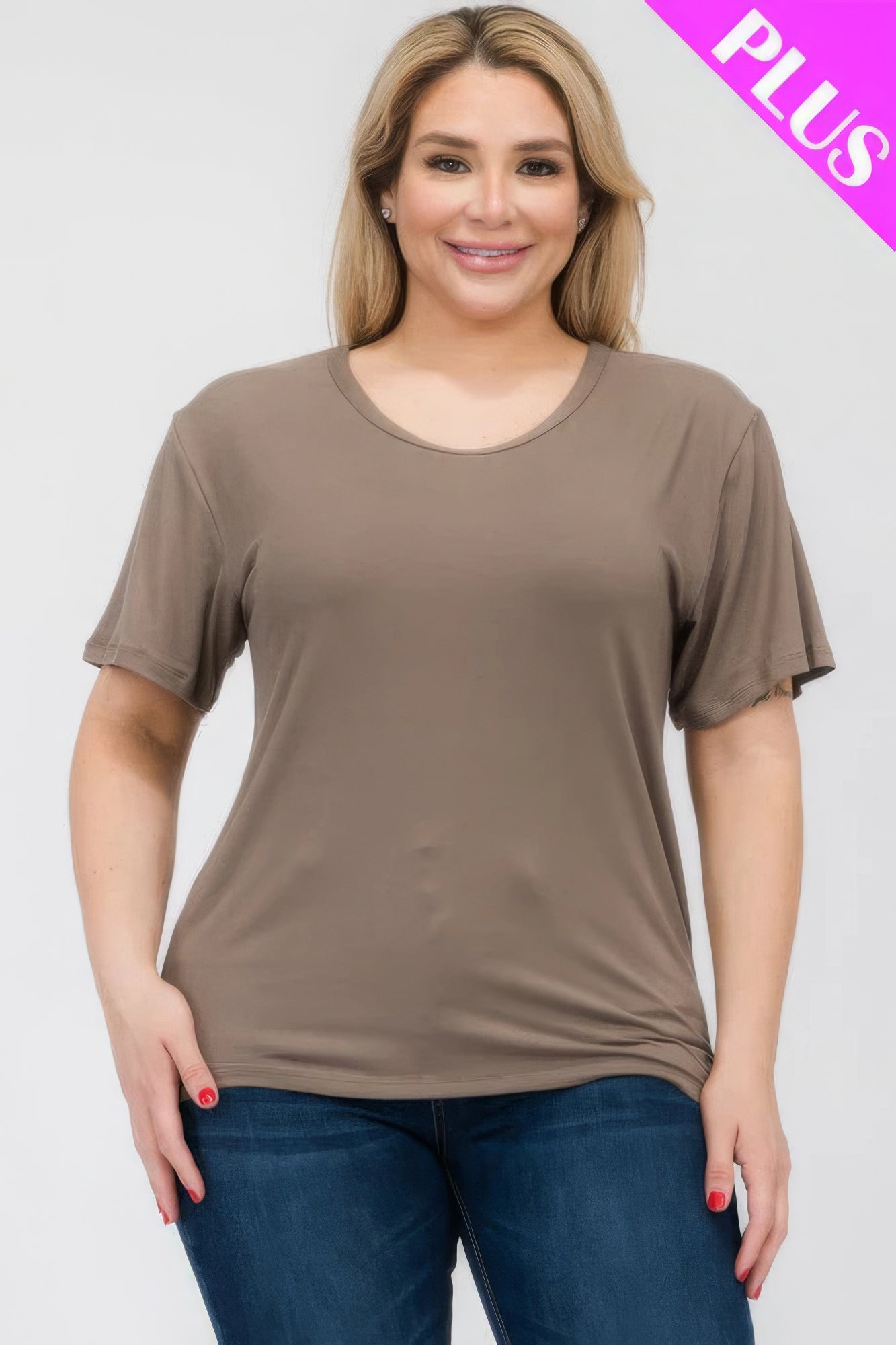 Plus Size Basic Short Sleeve T-shirt product image