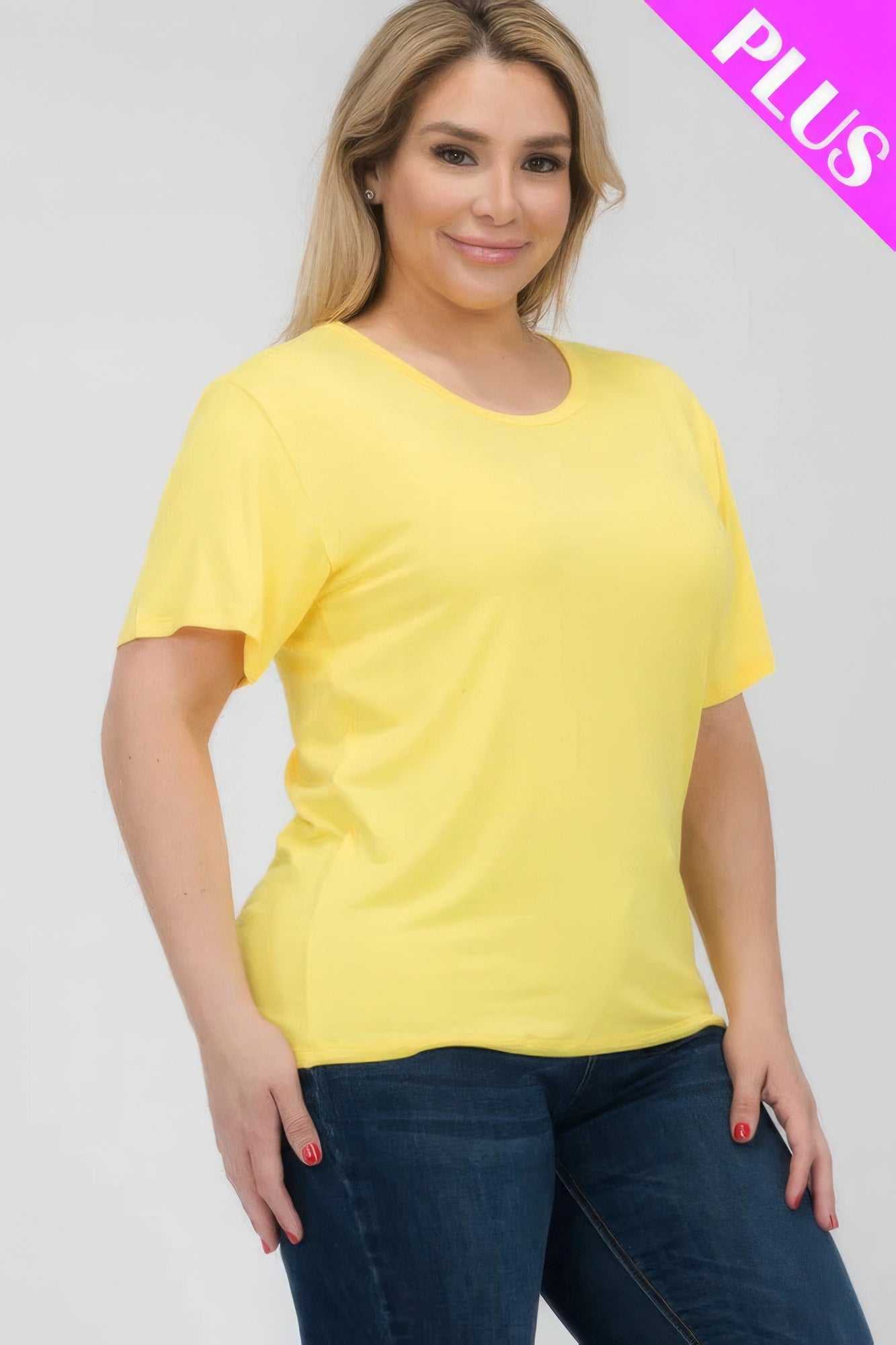 Plus Size Basic Short Sleeve T-shirt product image