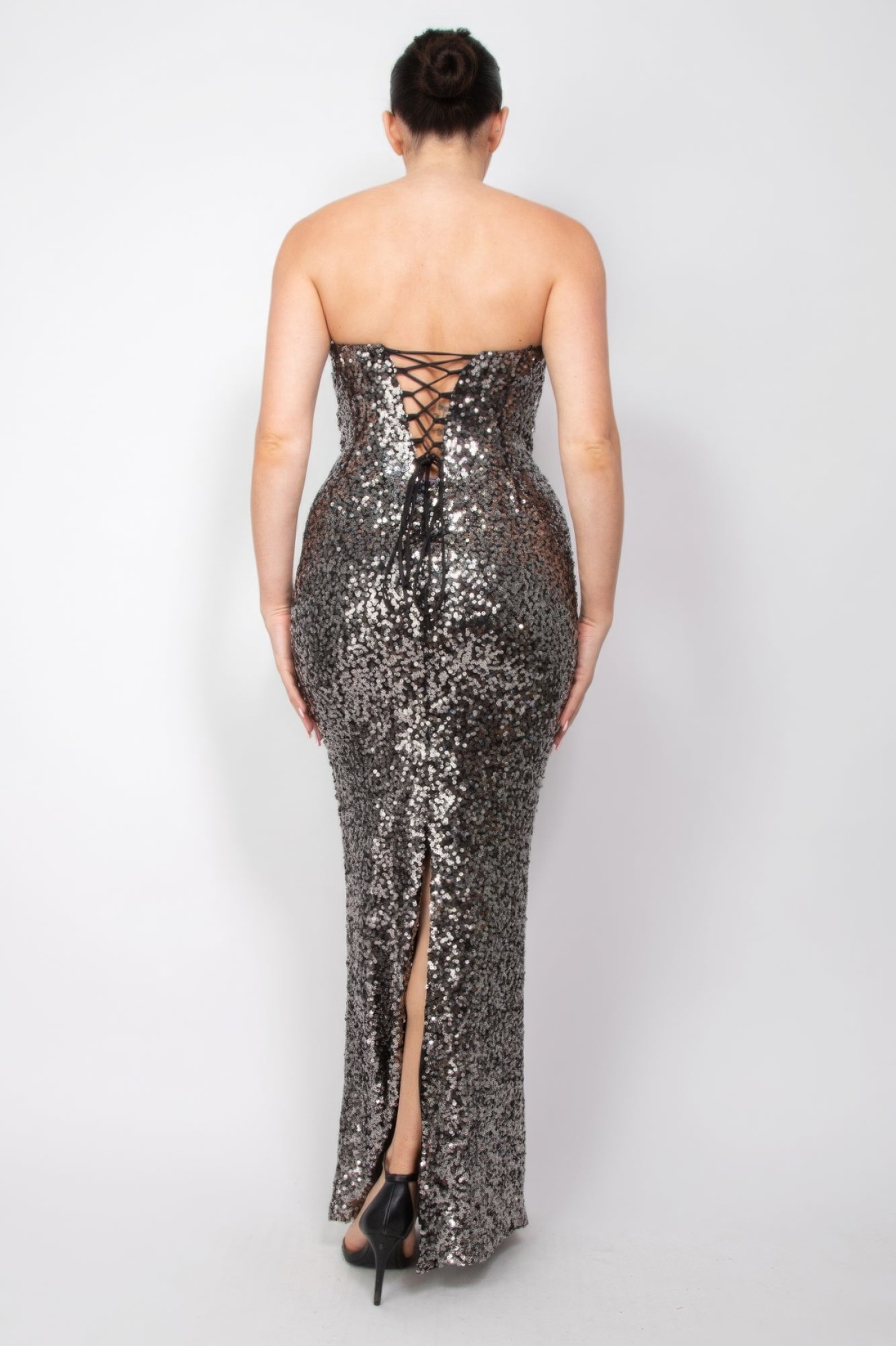 Sequin V-bar Crisscross Tube Dress product image