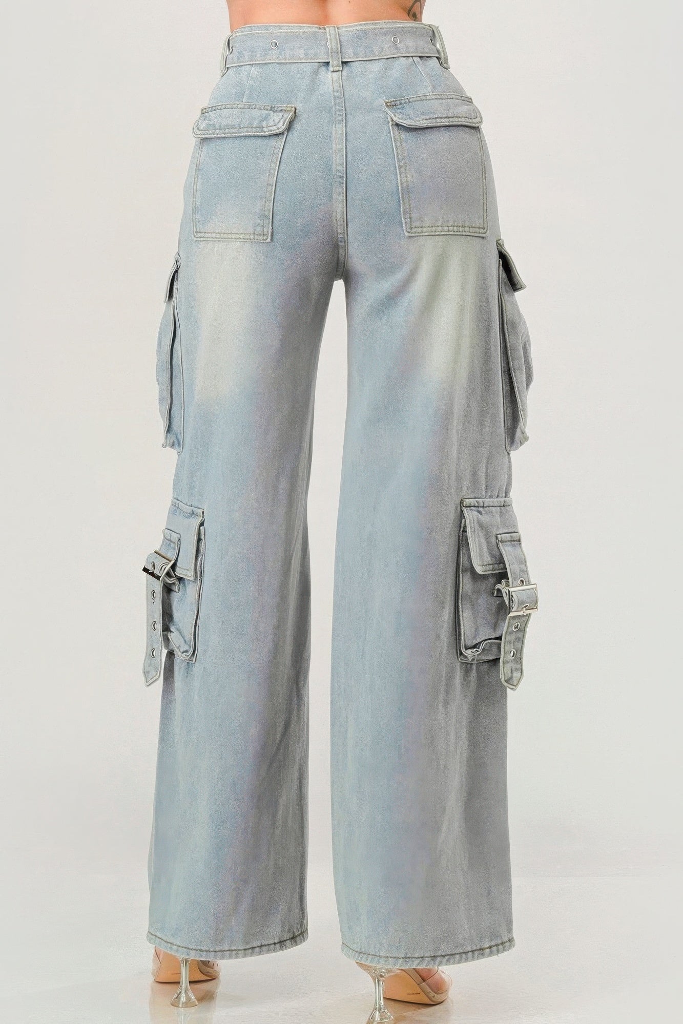 Belted Denim Cargo Jean product image