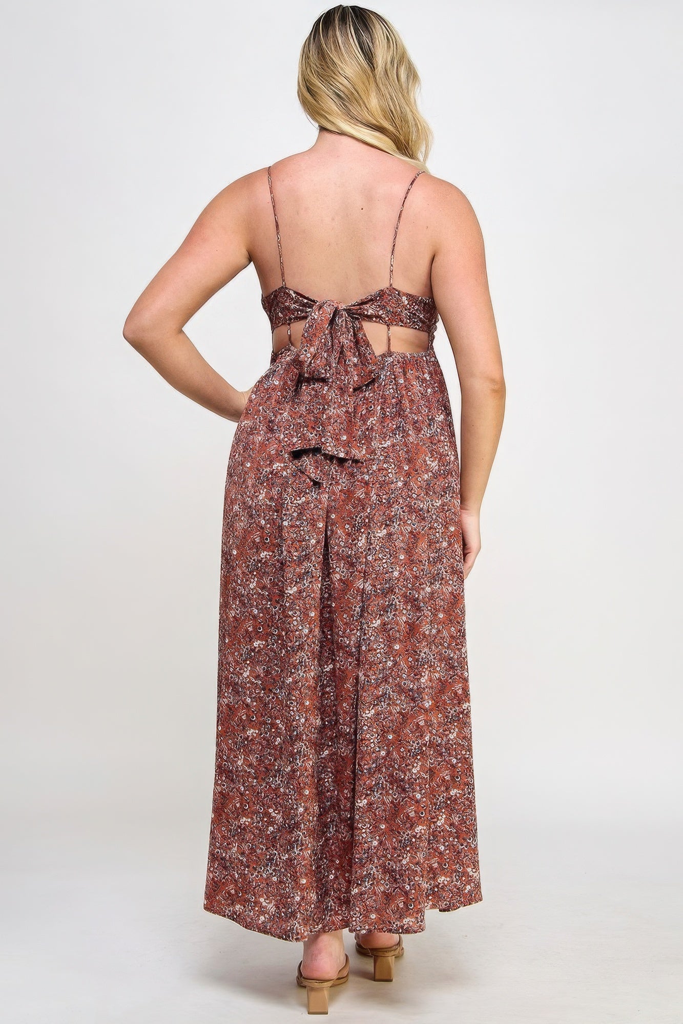Floral Maxi Dress With Tie Back product image
