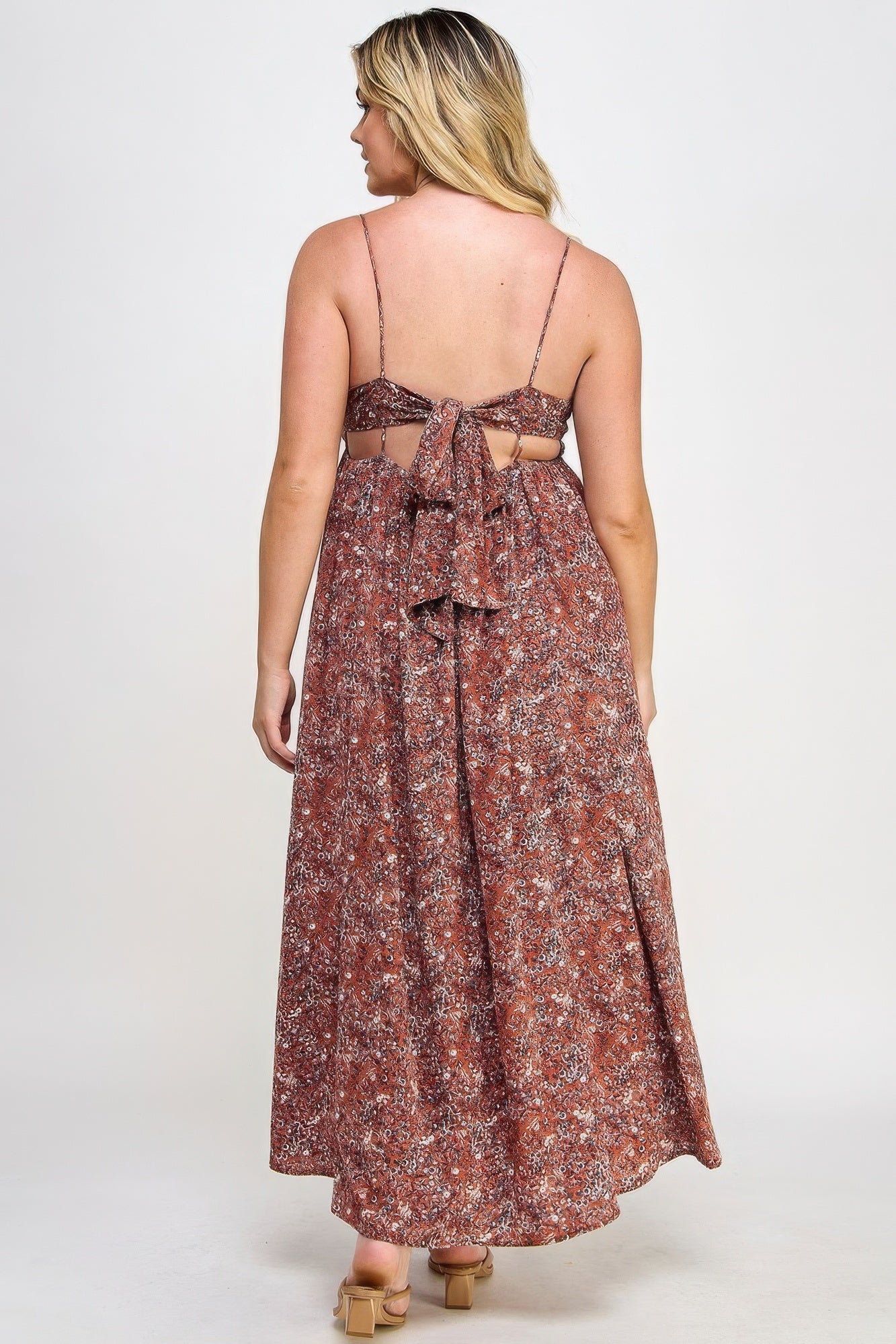 Floral Maxi Dress With Tie Back product image