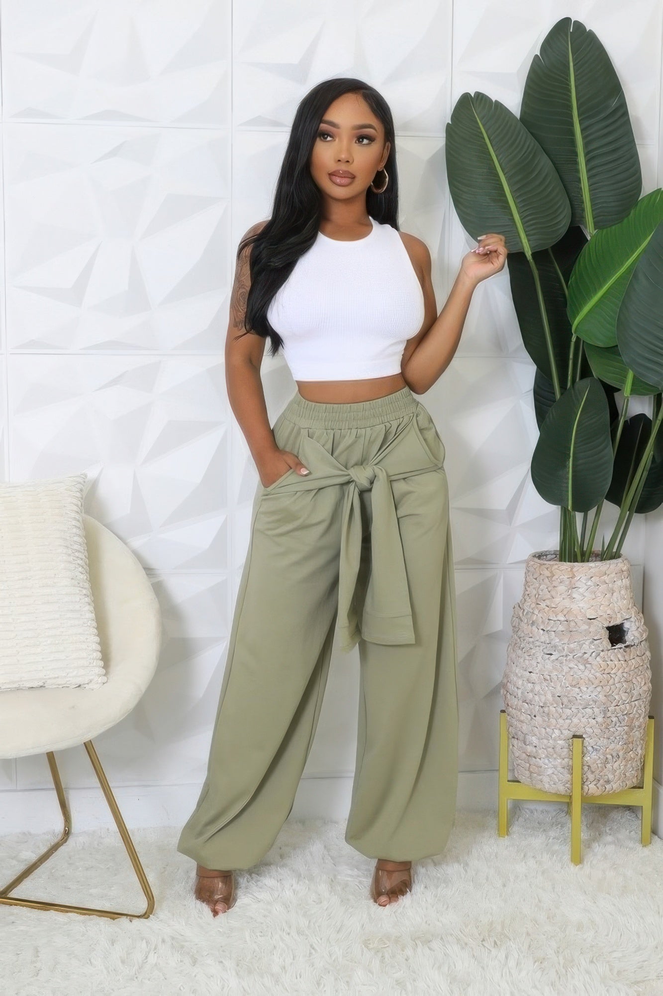 High-waisted Stretch Pants product image