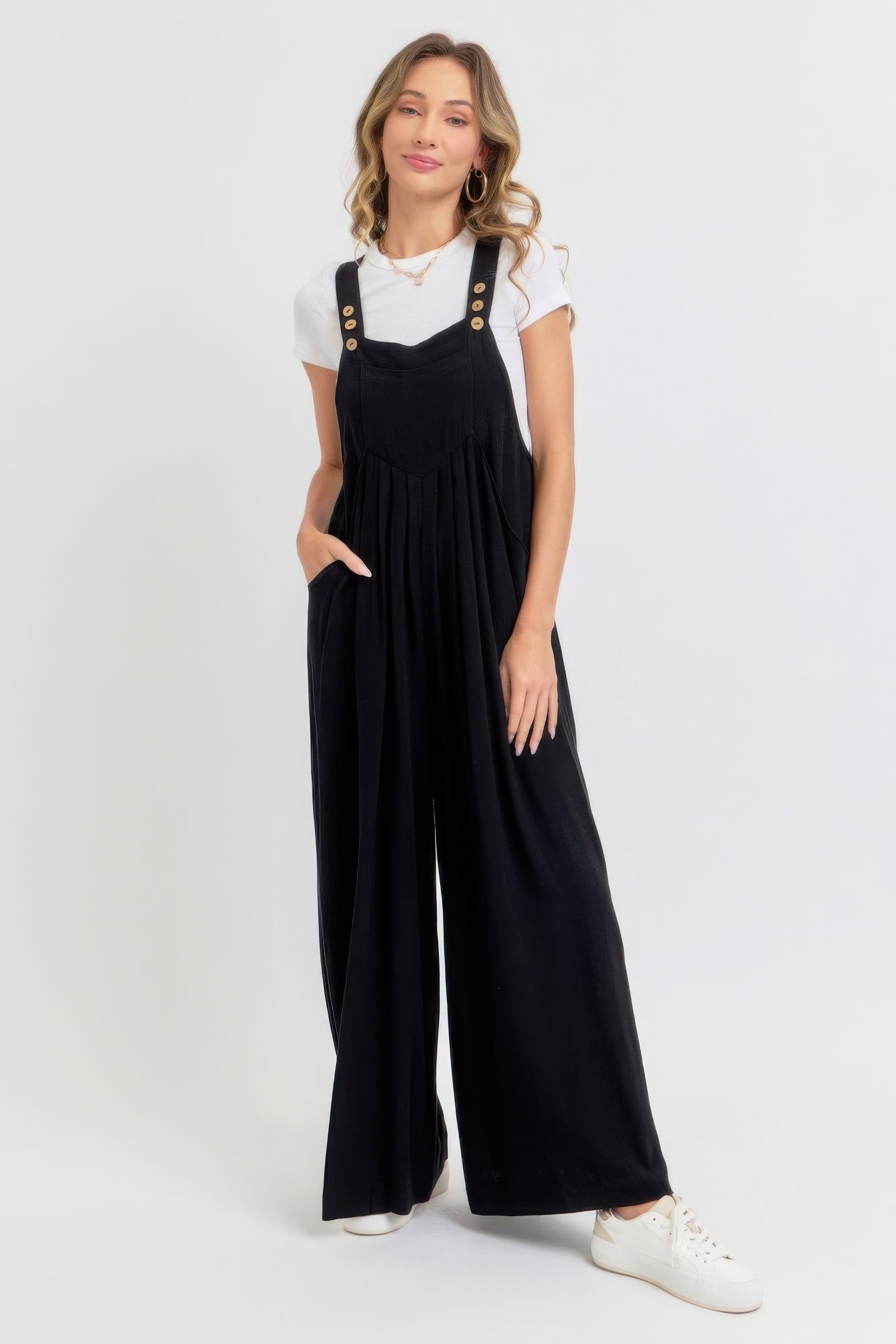 Adjustable Strap Overall Wide Leg Jumpsuit product image