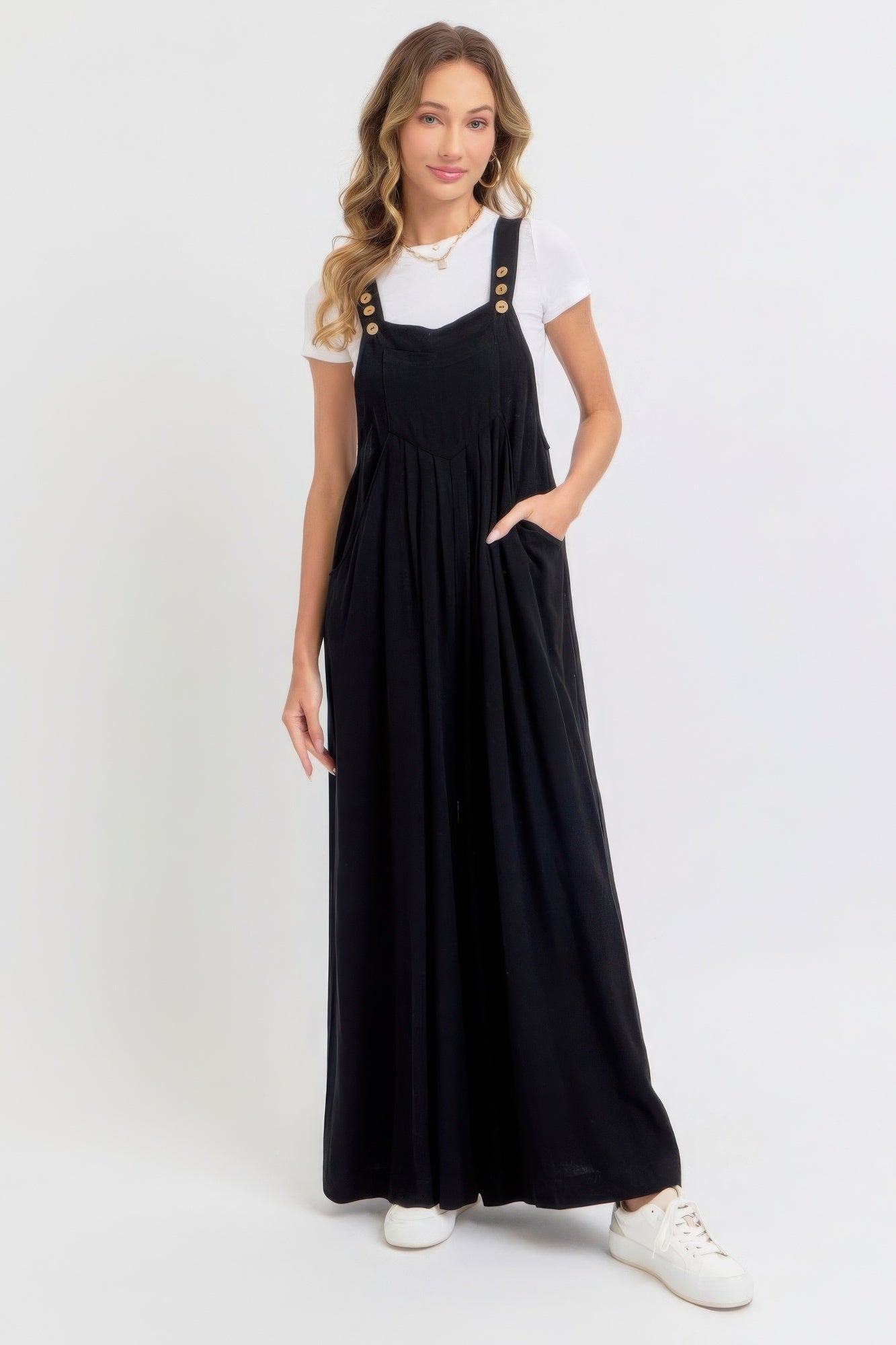 Adjustable Strap Overall Wide Leg Jumpsuit product image