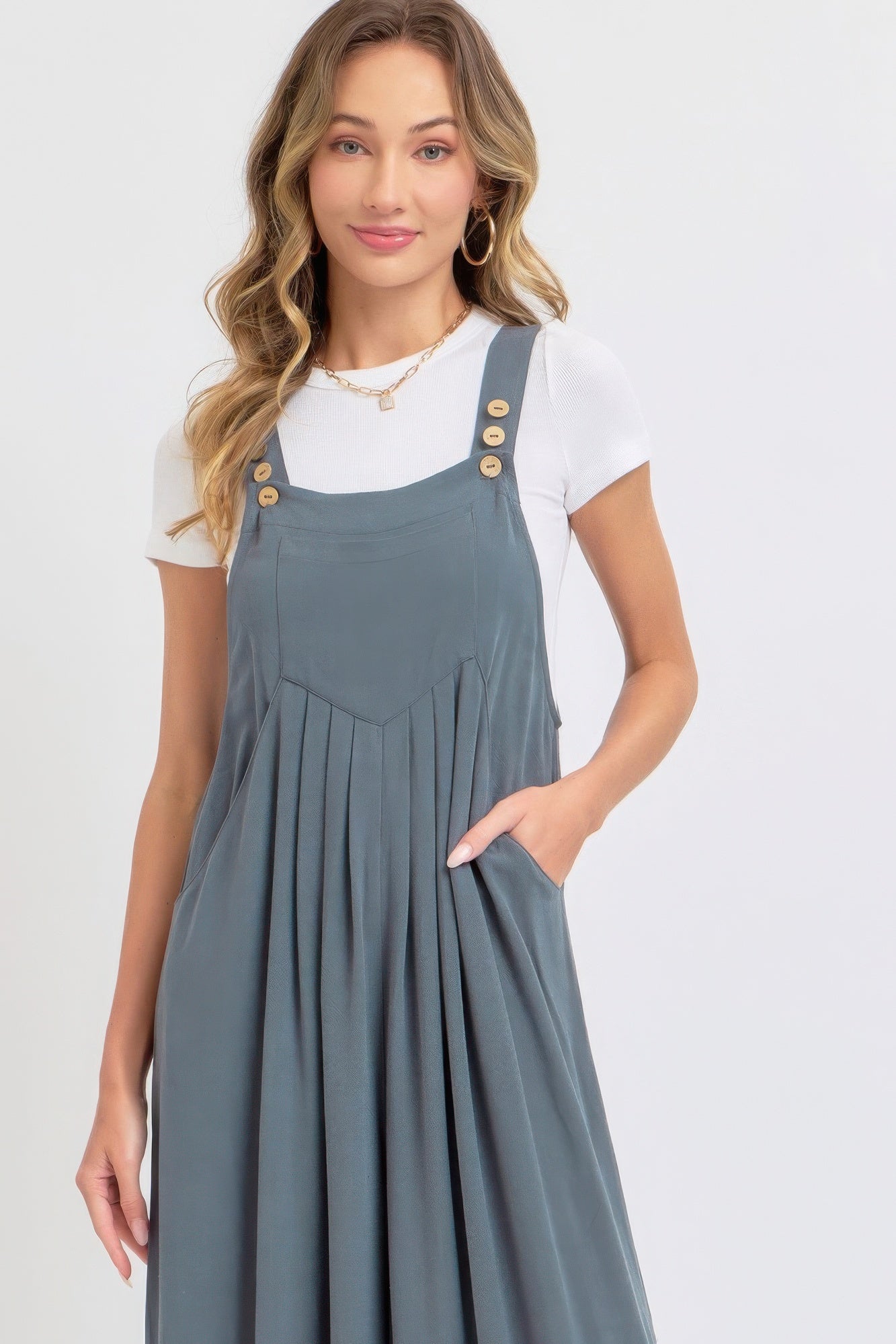 Adjustable Strap Overall Wide Leg Jumpsuit product image