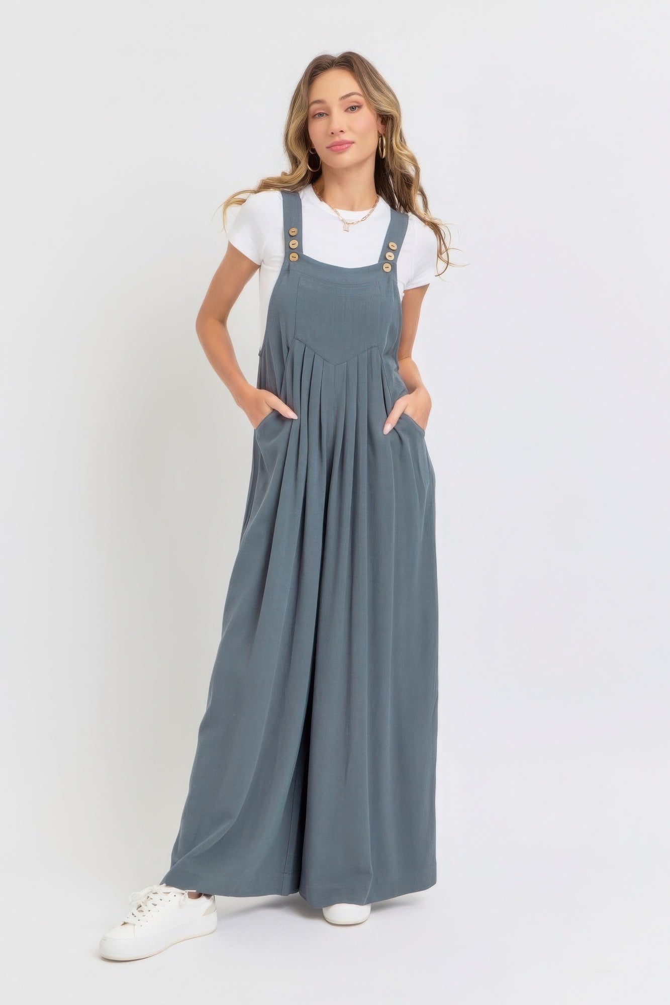 Adjustable Strap Overall Wide Leg Jumpsuit product image