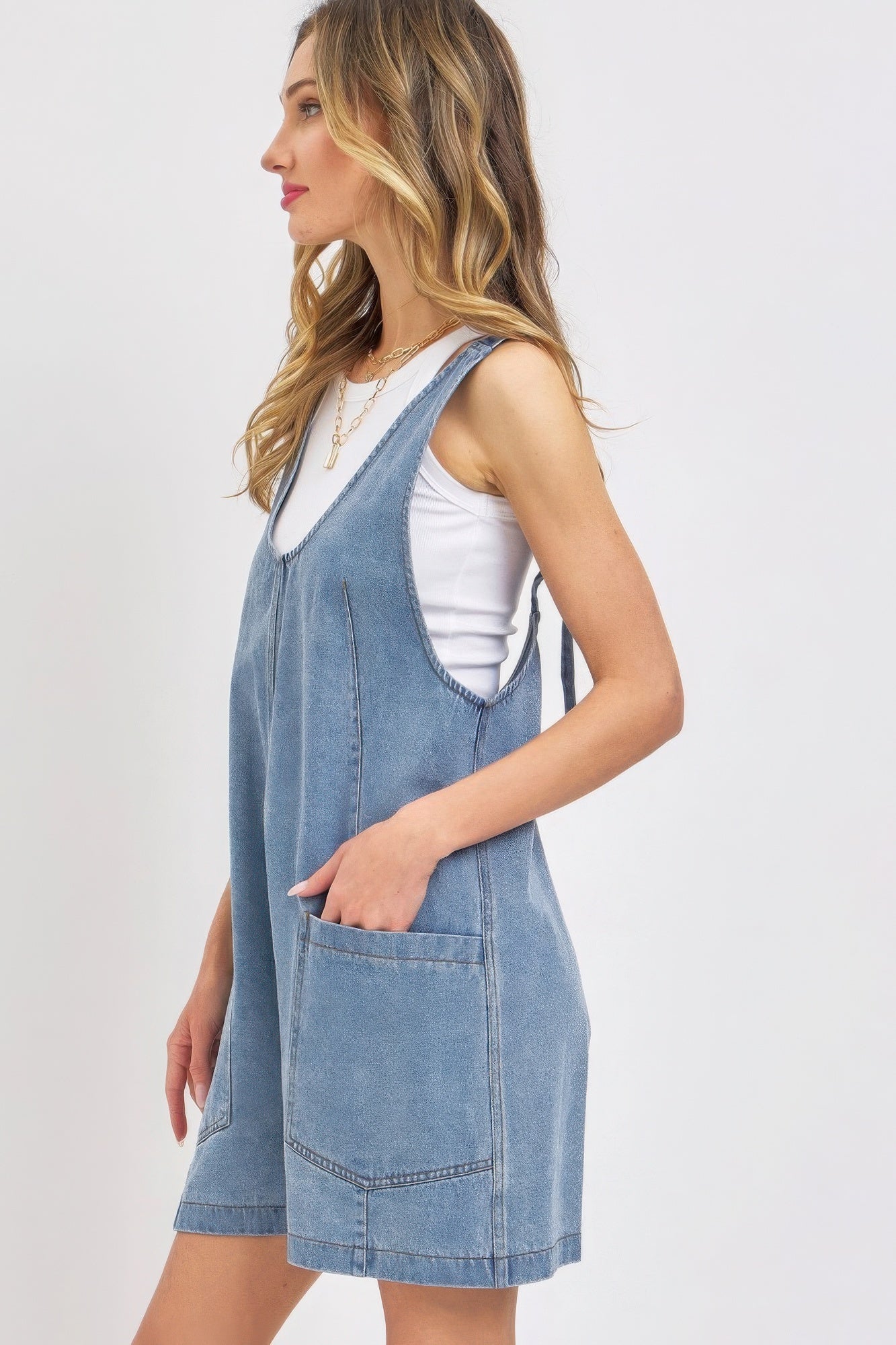 Summer Denim Overall Romper product image