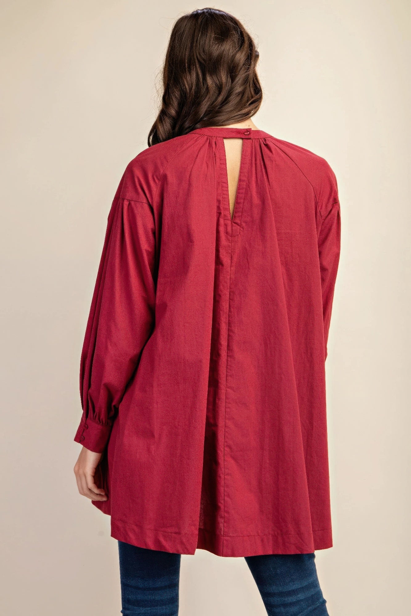 Long sleeve mini dress with lace detail product image