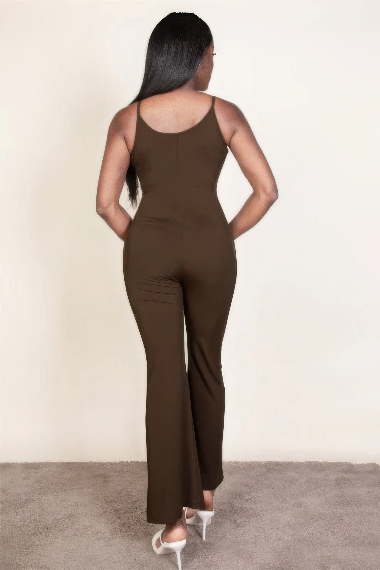 Ribbed sleeveless wide leg jumpsuit product image