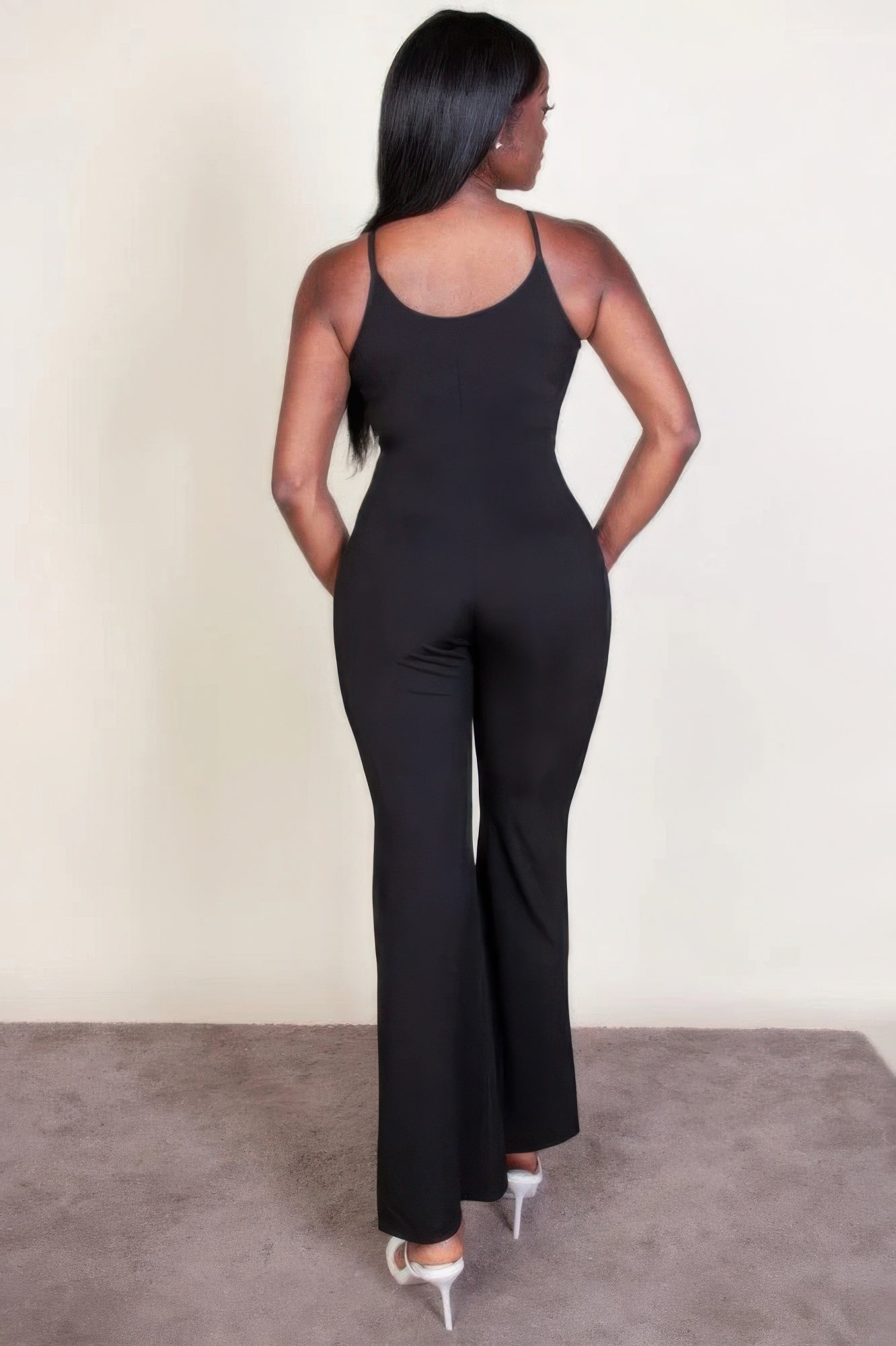 Ribbed sleeveless wide leg jumpsuit product image