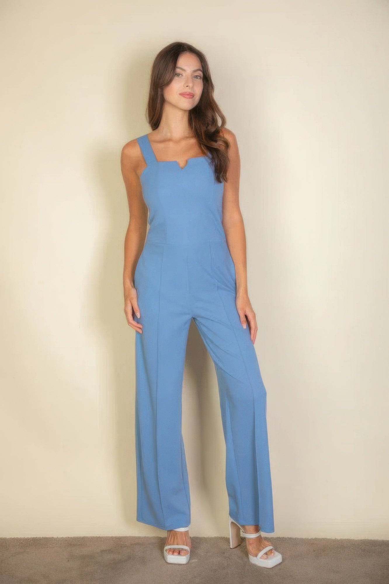 Notched neck cami jumpsuit product image
