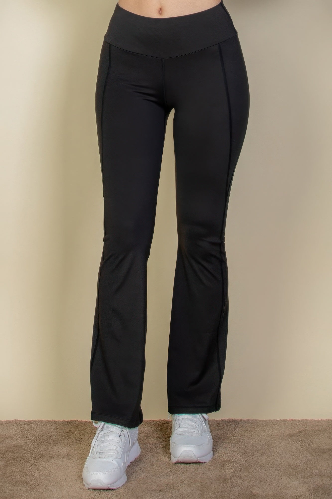 Wide waistband flare leg pants product image