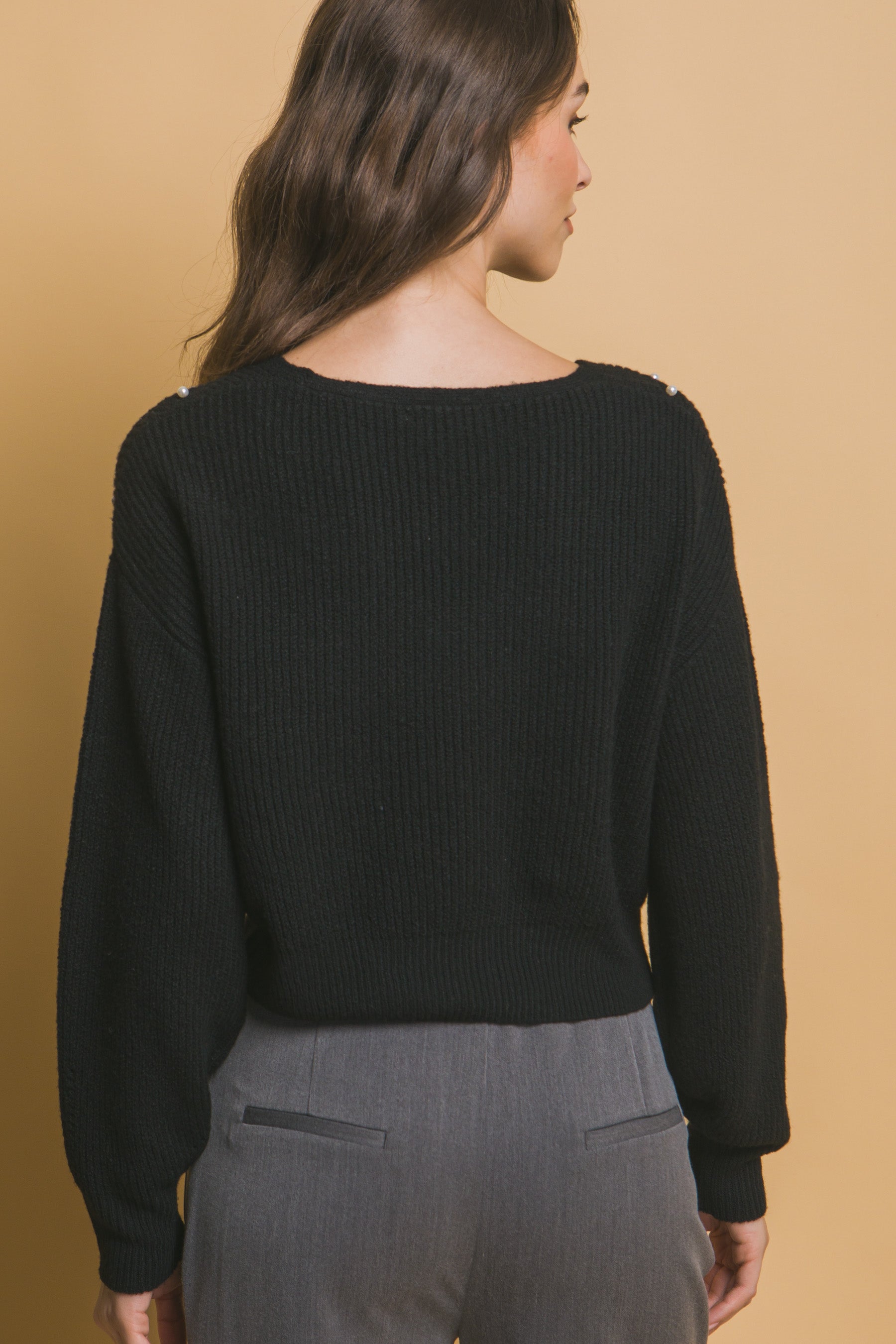 Pearl details sweater product image